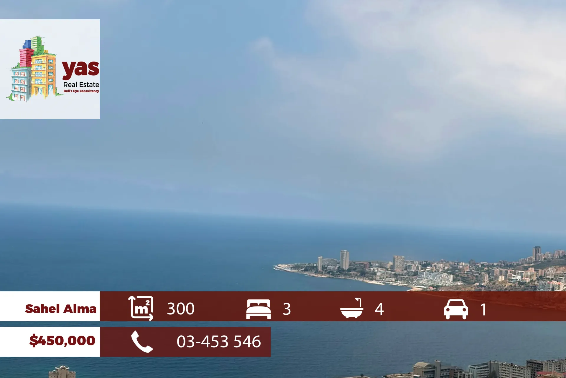 Apartment for Sale in Sahel Alma - 3 bed, 4 bath