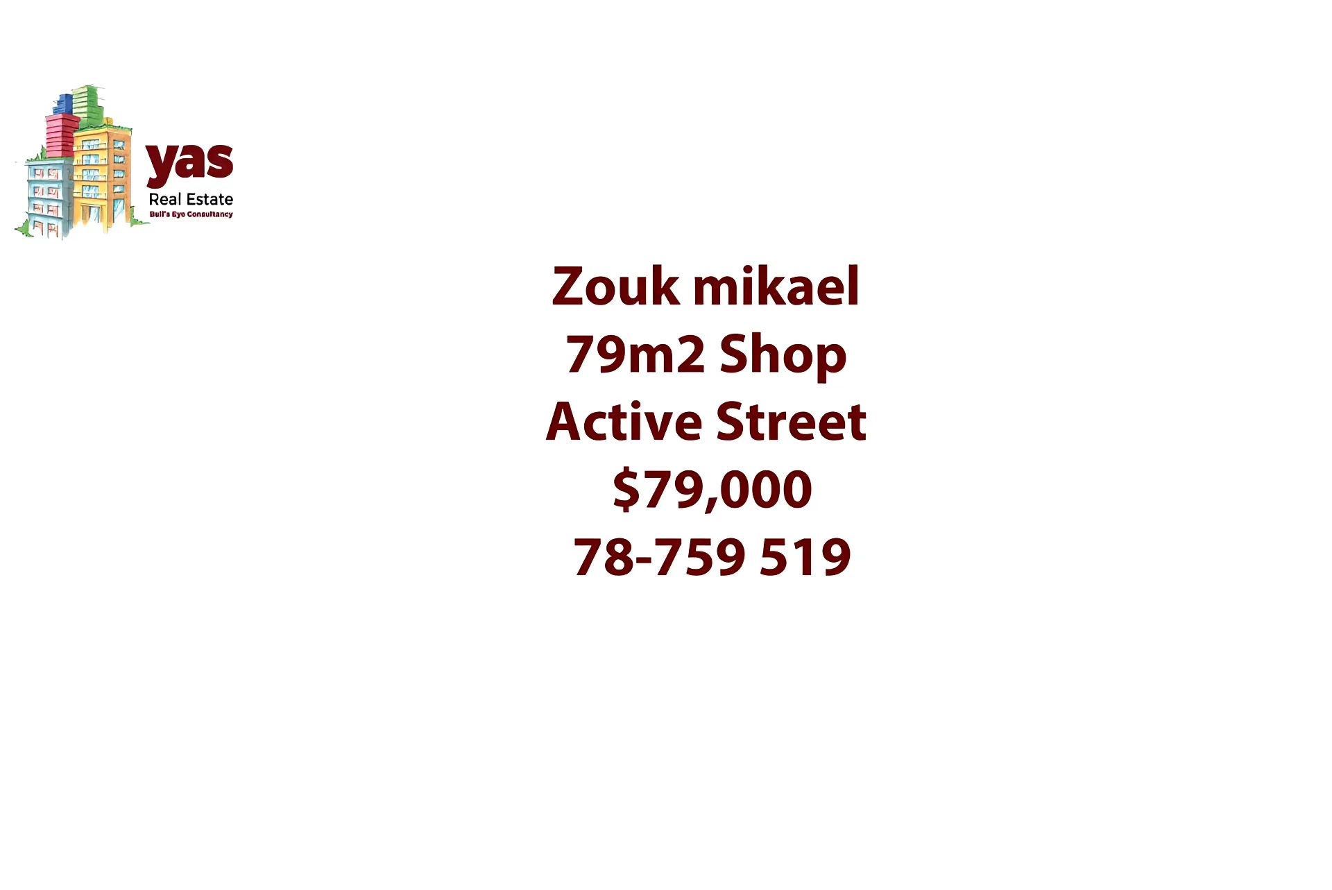 Shop for Sale in Zouk Mikael