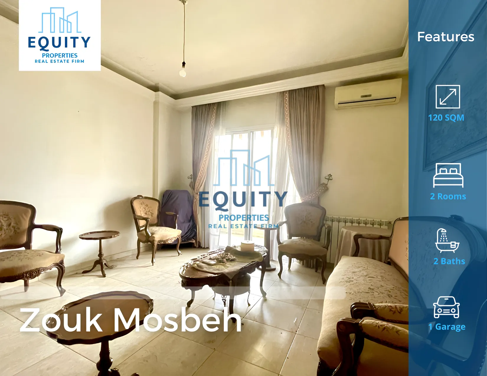 Apartment for Sale in Zouk Mosbeh - 2 bed, 2 bath