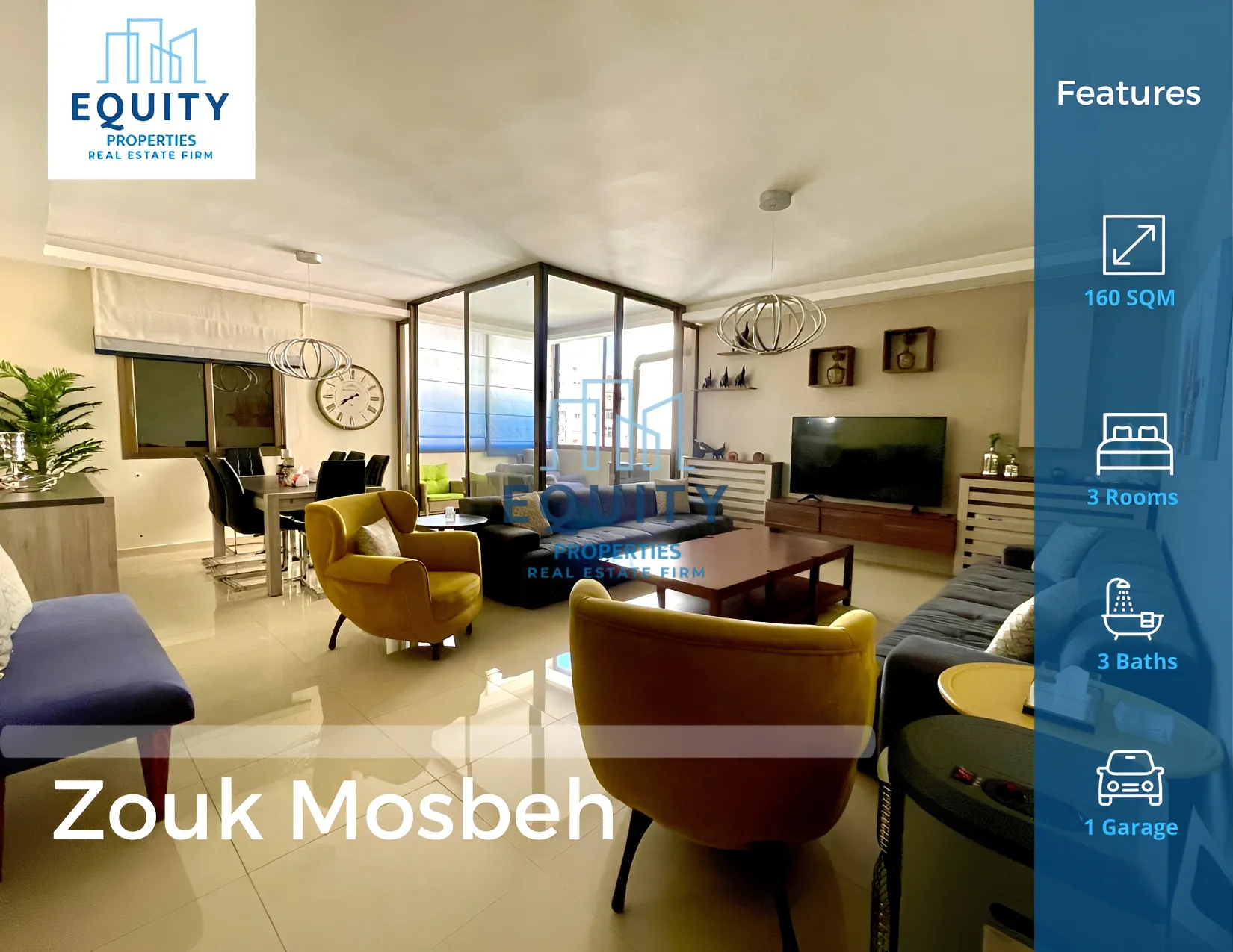 Apartment for Sale in Zouk Mosbeh - 3 bed, 3 bath