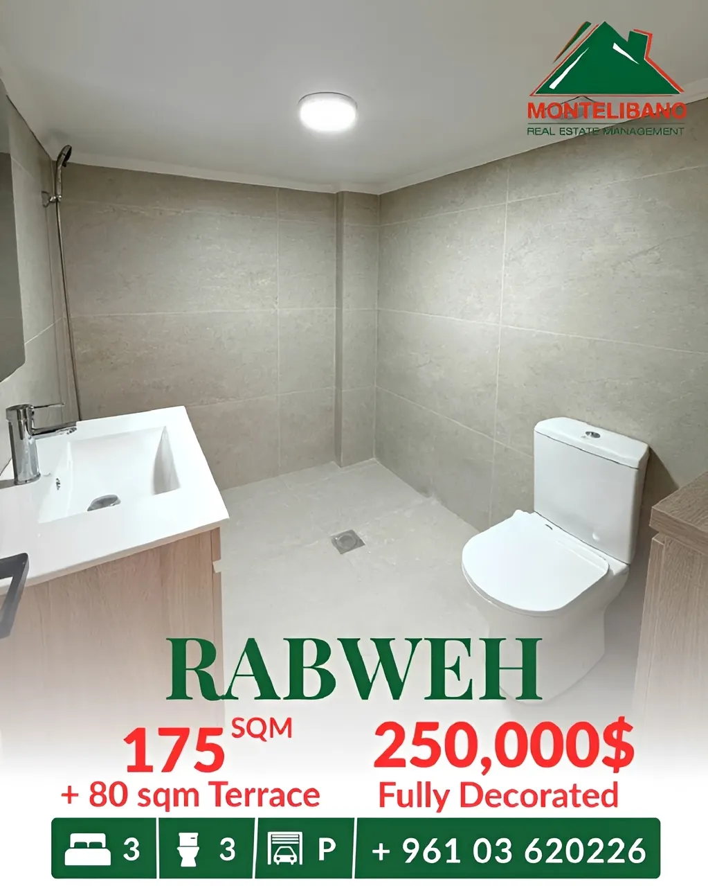 Apartment for sale in Rabweh, Bayrut, Lebanon