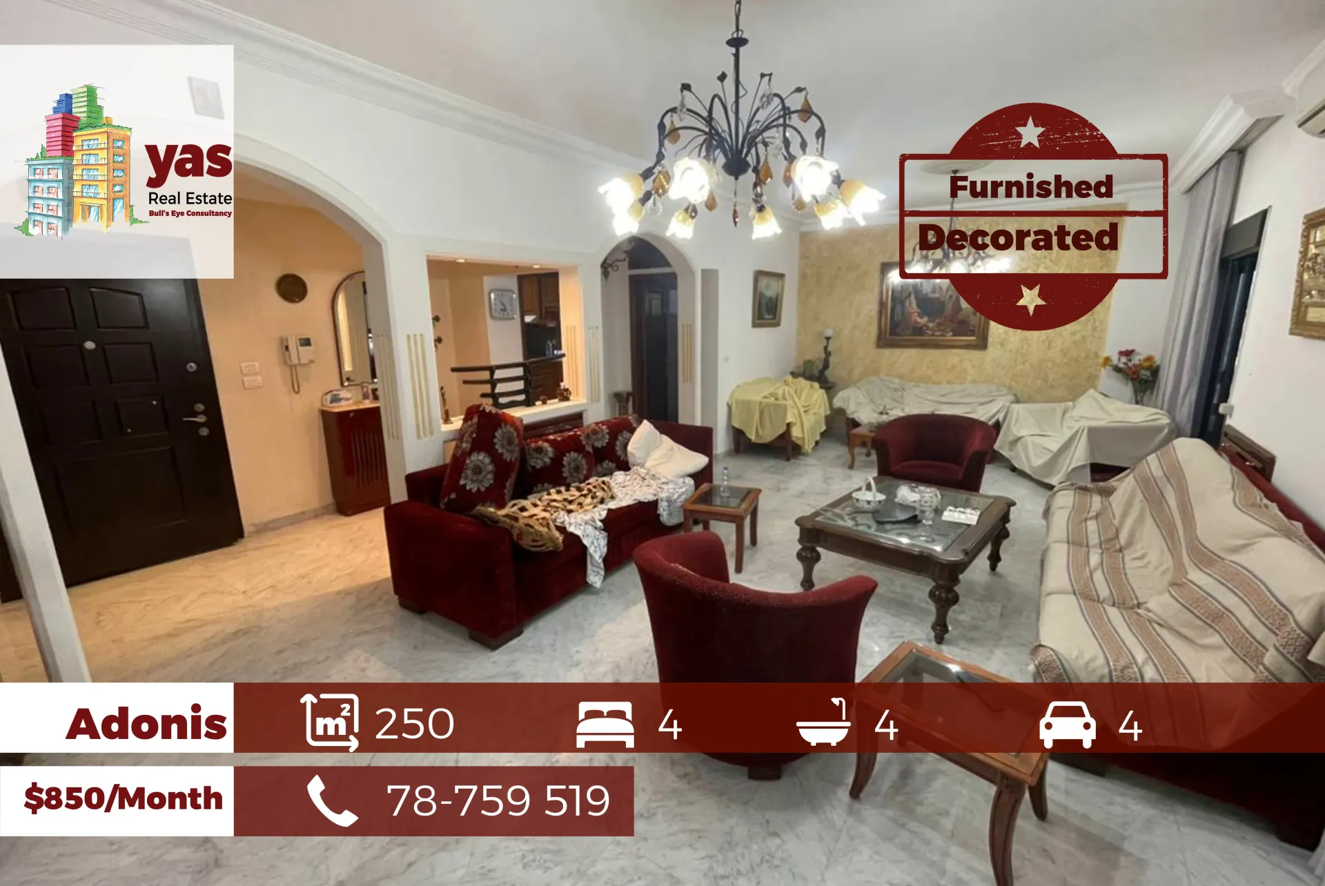 Apartment for Rent in Adonis - 4 bed, 4 bath