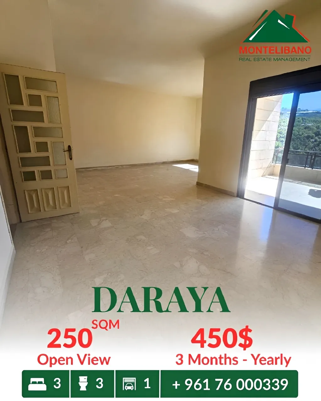 Apartment for rent in Daraiya, Lebanon - 3 bed, 3 bath