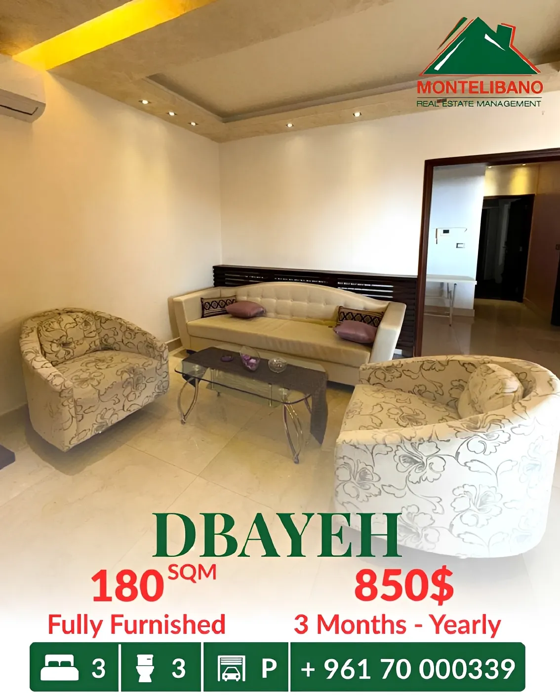 Apartment for rent in Dbayeh, Lebanon
