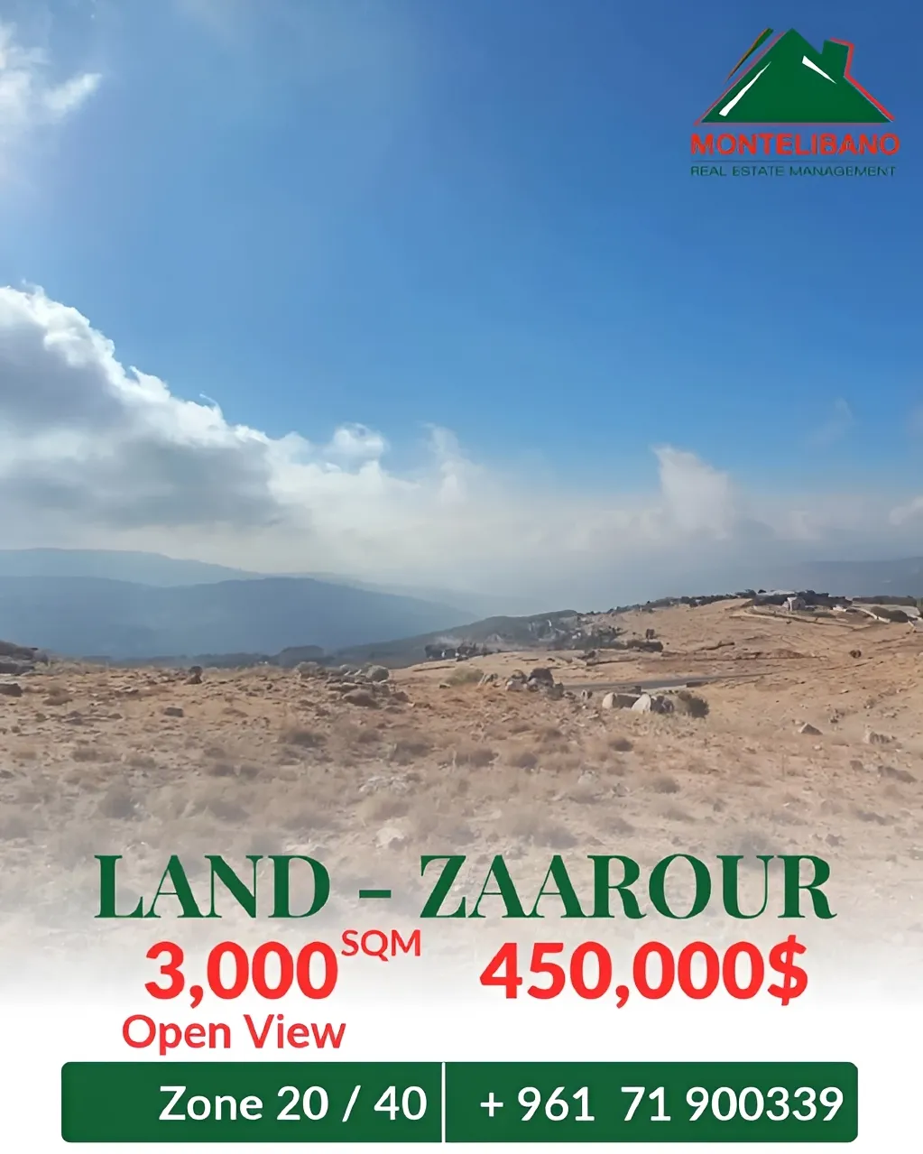 Residential Land for sale in Zaarour