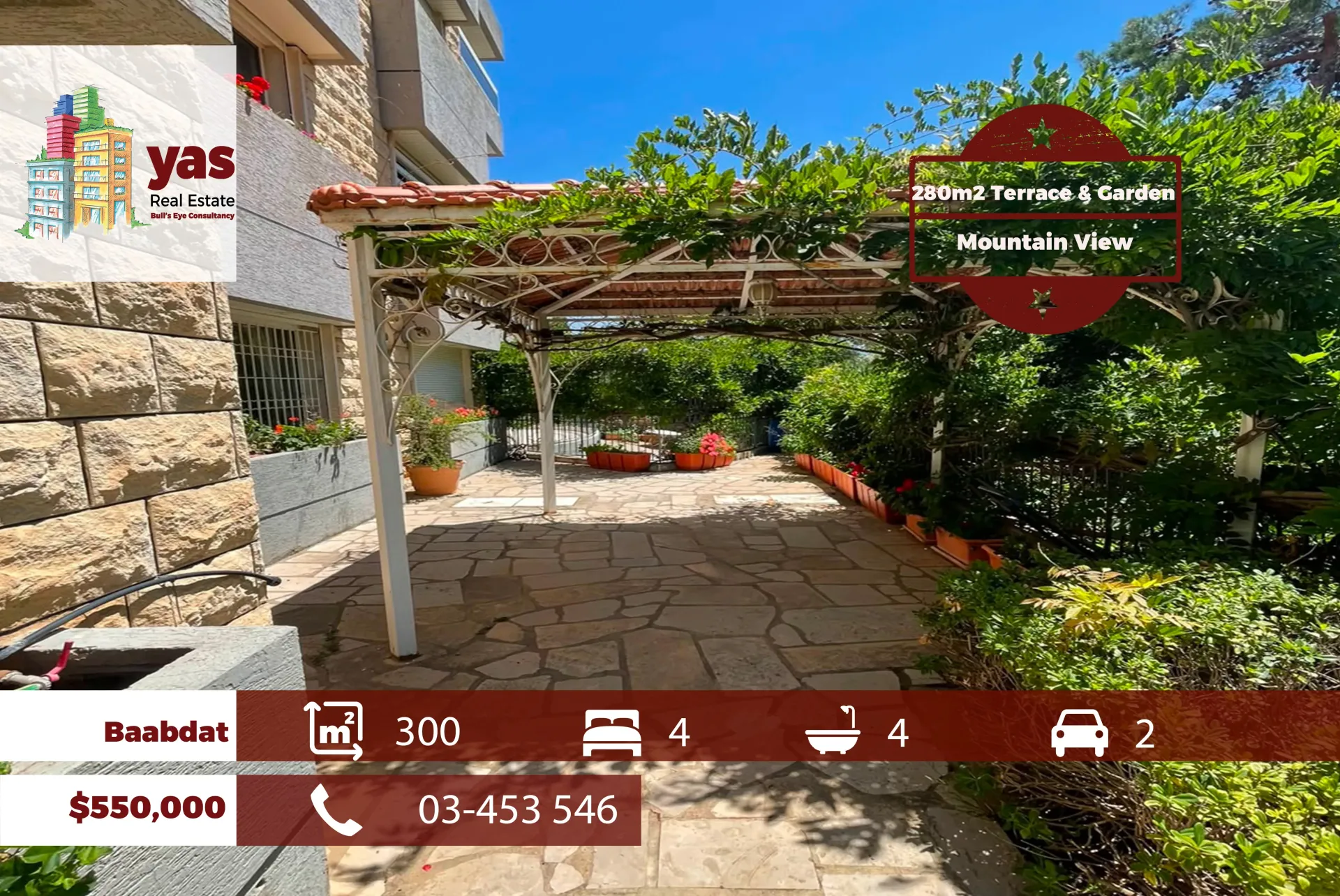 Apartment for Sale in Baabdat - 4 bed, 4 bath