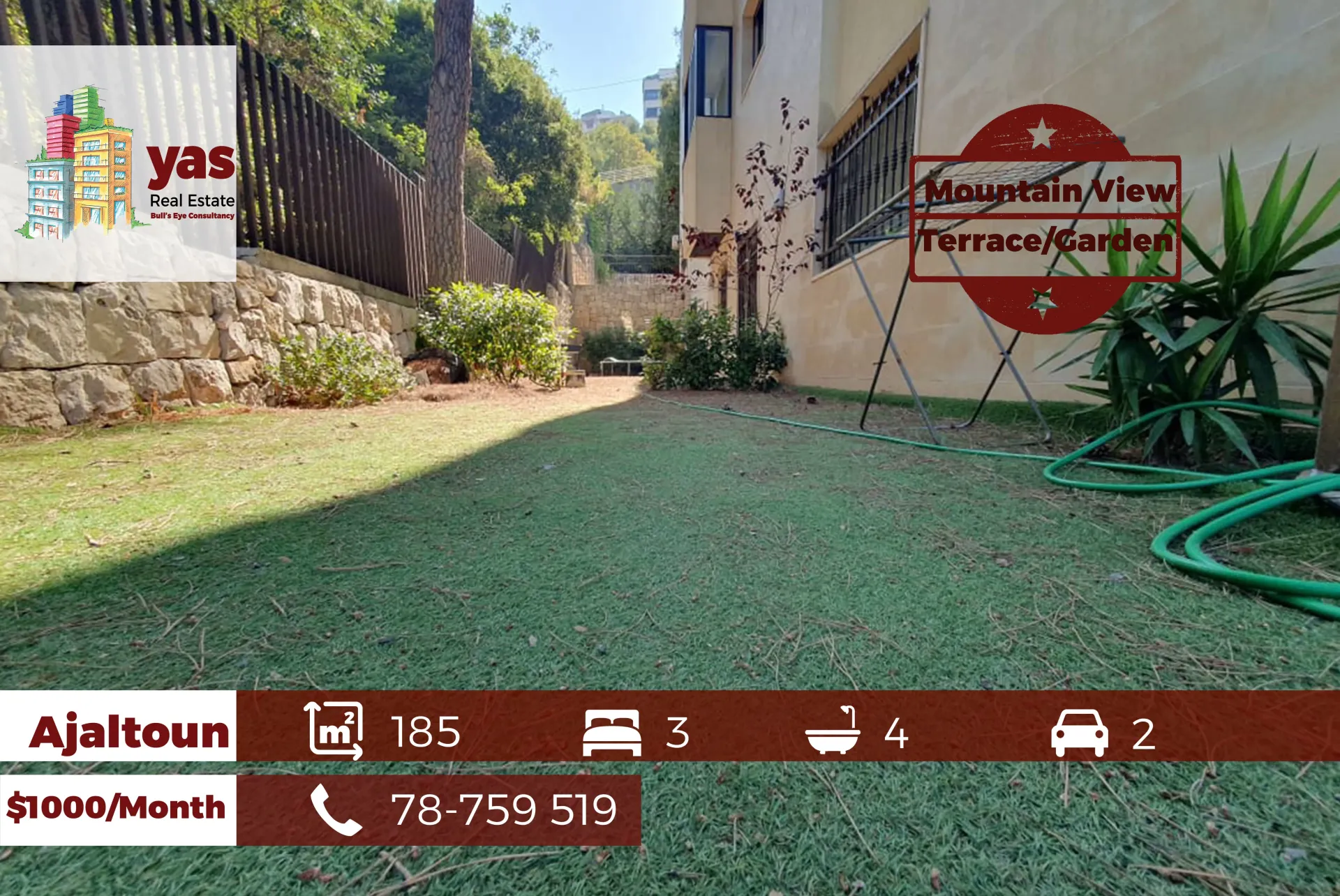 Apartment for Rent in Ajaltoun
