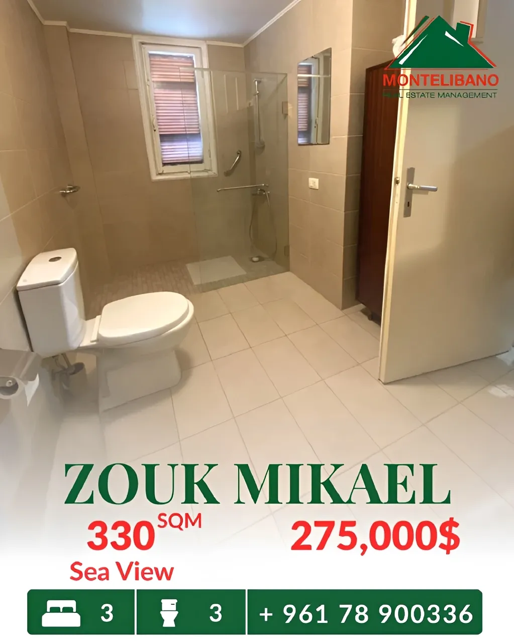 Apartment for sale in Zouk Mikael