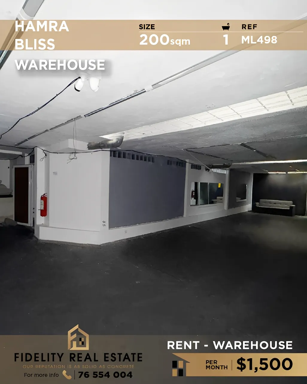 Warehouse for Rent in Hamra, Beirut, Lebanon