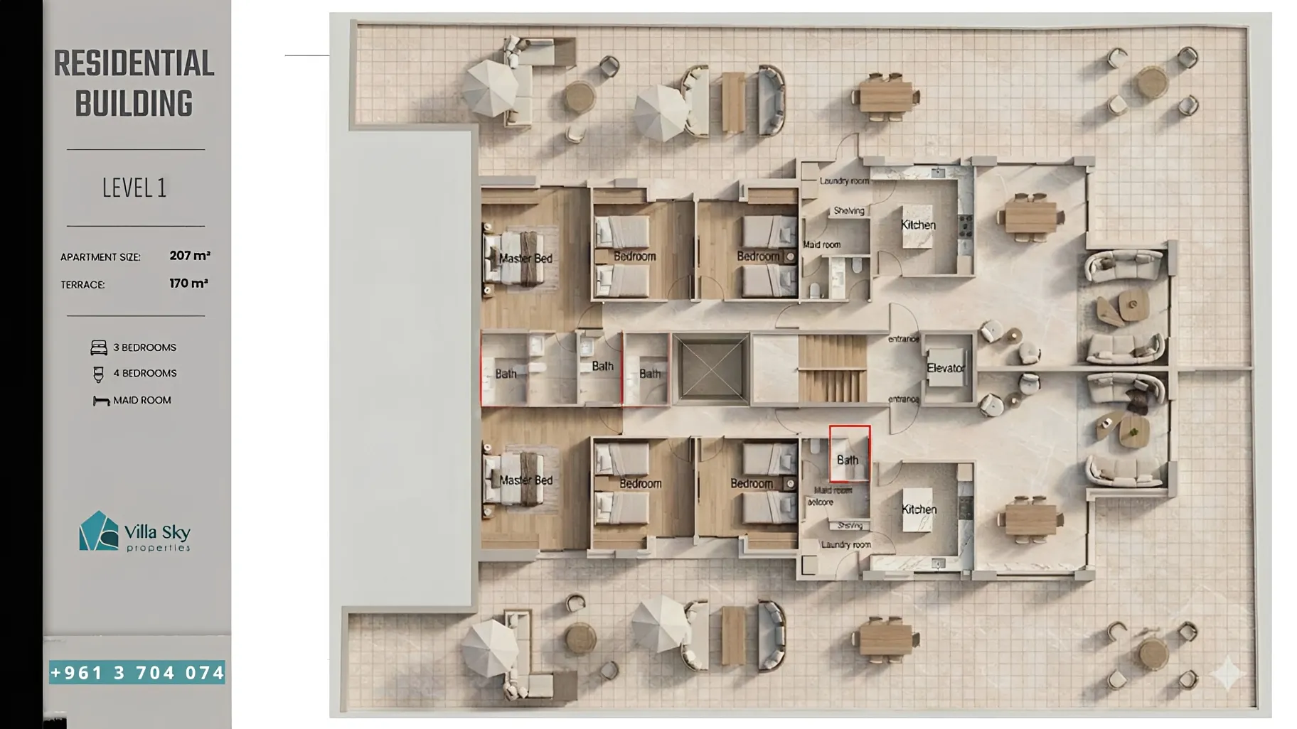 Apartment for sale in Rabieh