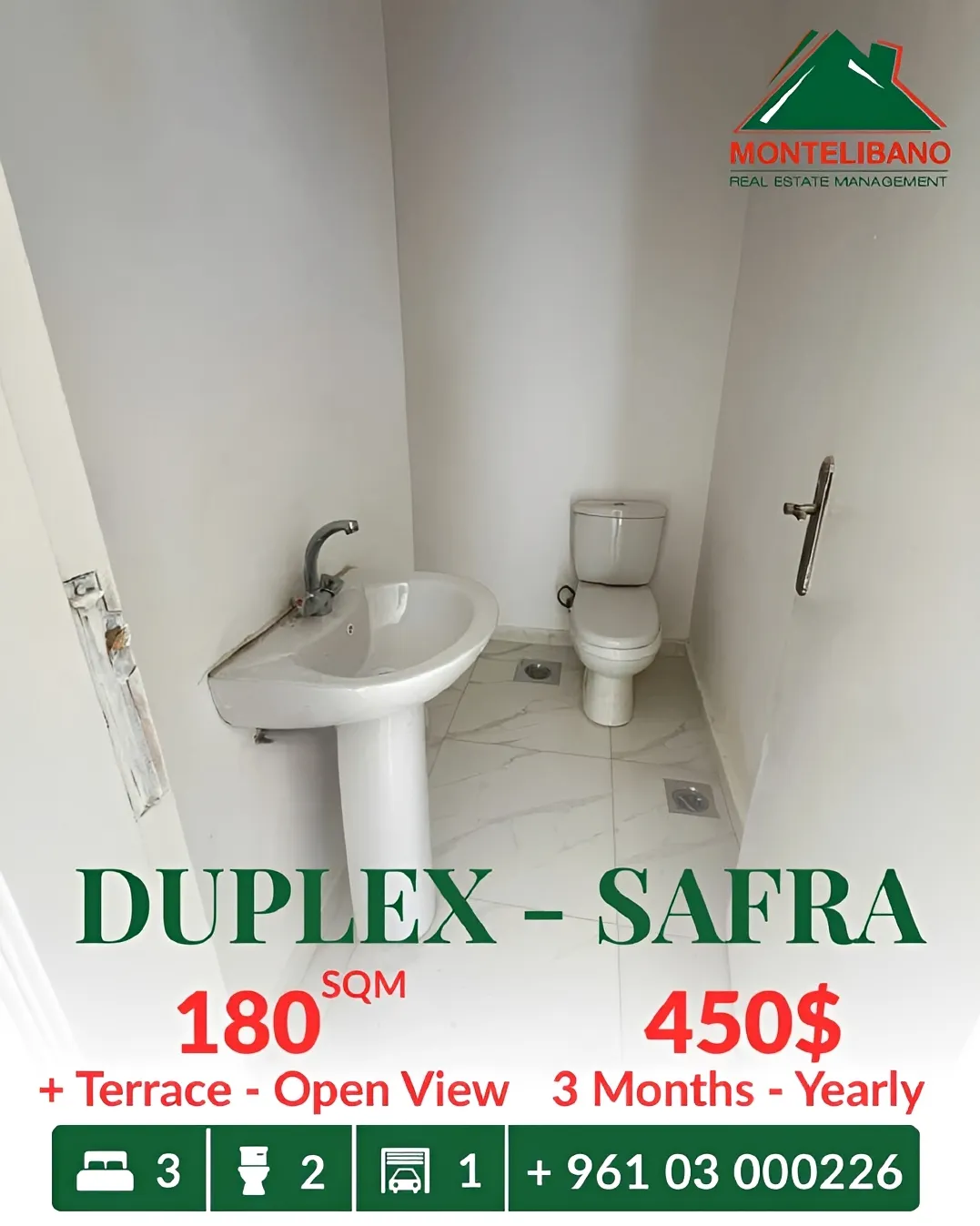 Duplex for rent in Safra, Lebanon