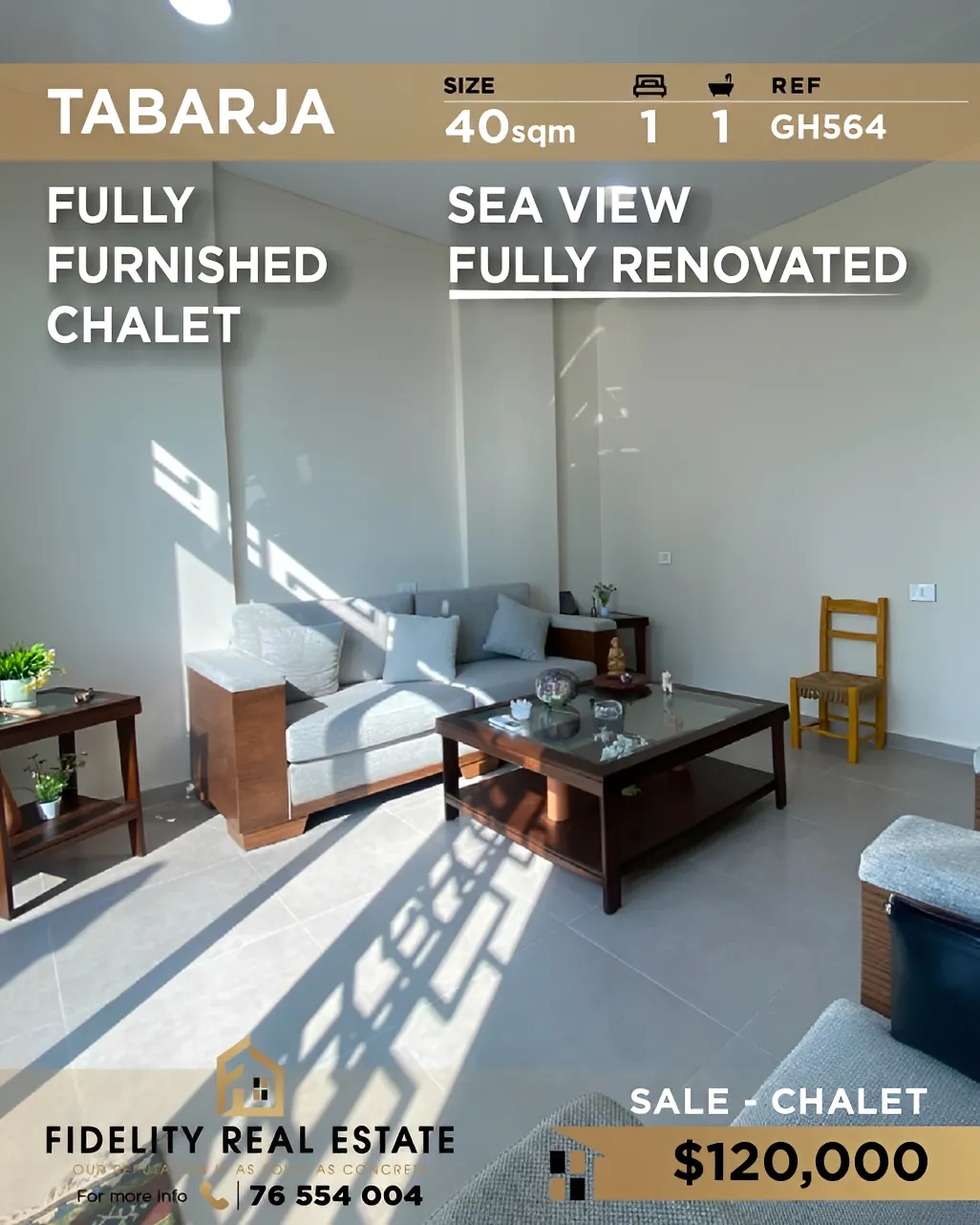 Chalet for sale in Tabarja