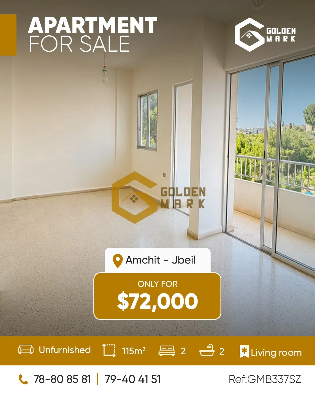 Apartment for sale in Amchit, Lebanon