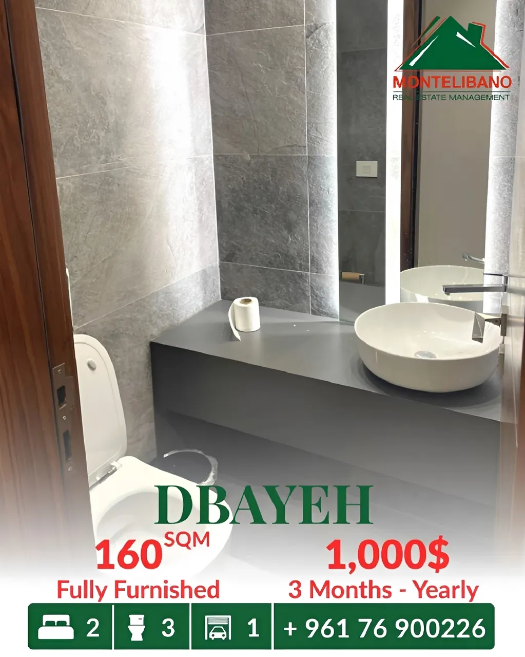 Apartment for rent in Dbayeh