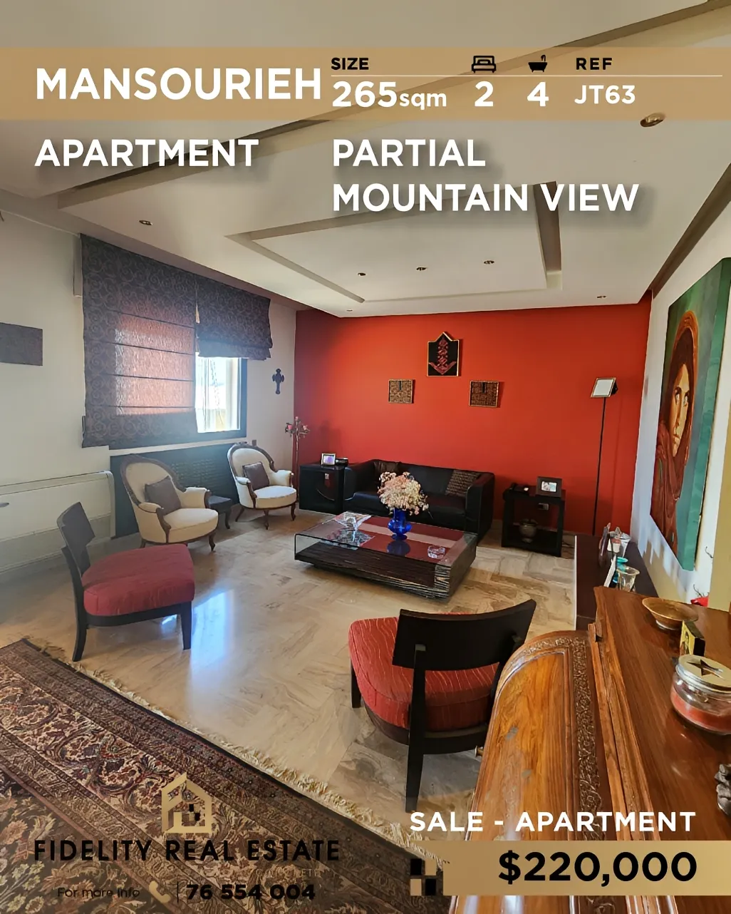 Apartment for sale in Mansourieh, Lebanon