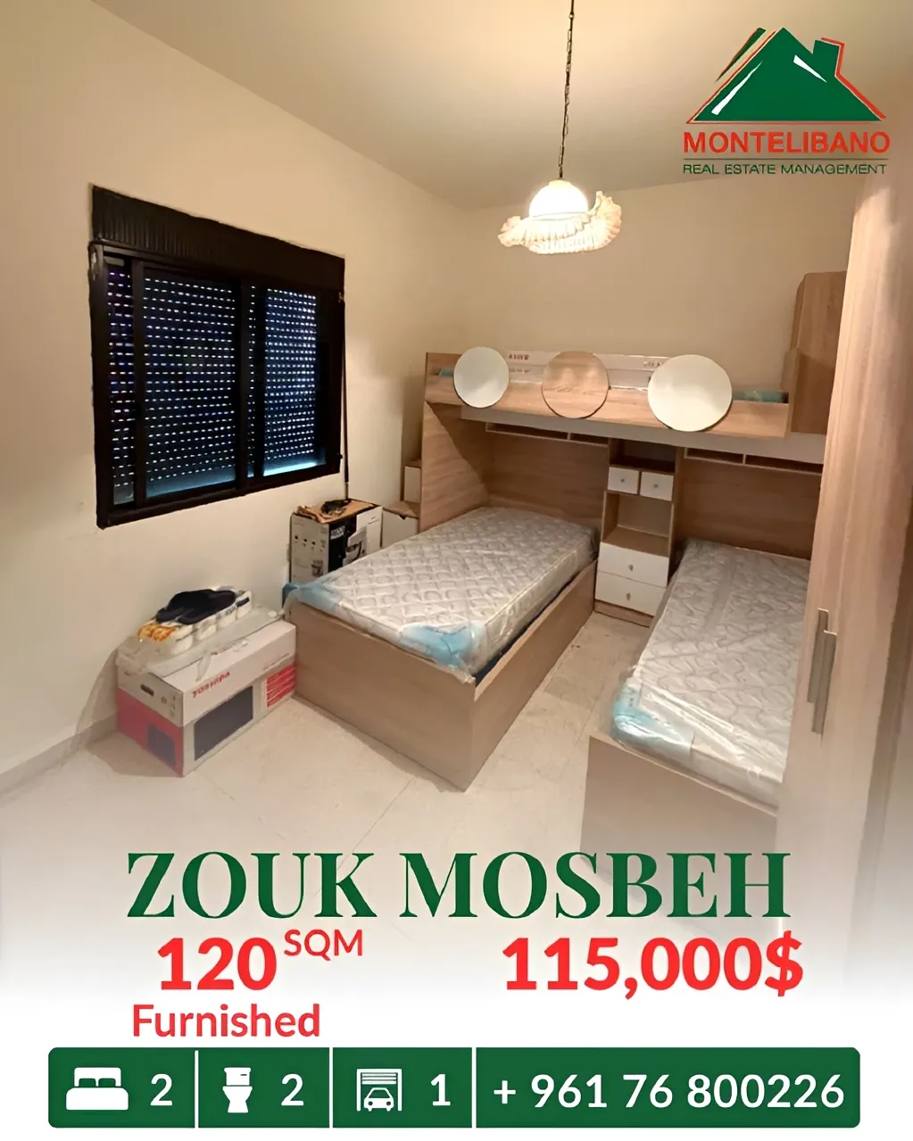 Apartment for sale in Zouk Mosbeh