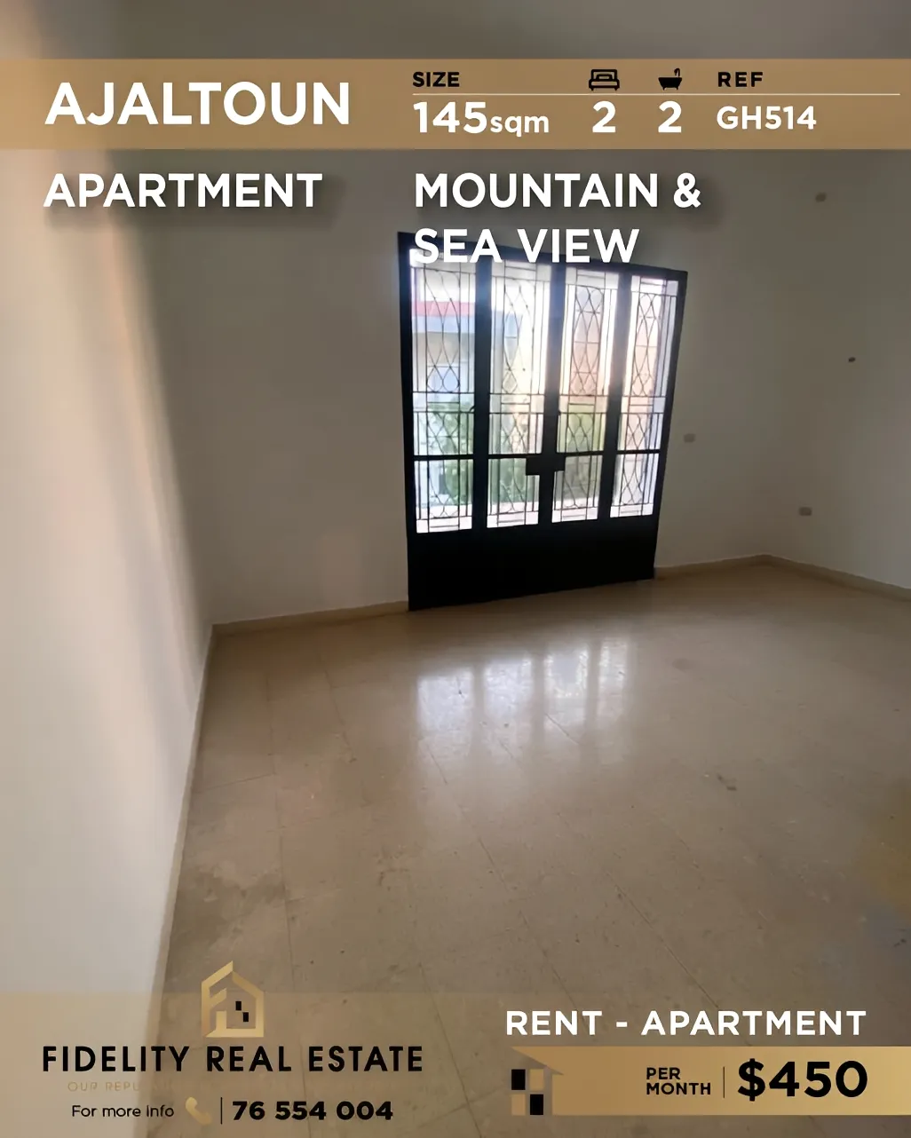 Apartment for rent in Ajaltoun, Lebanon - 2 bed, 2 bath