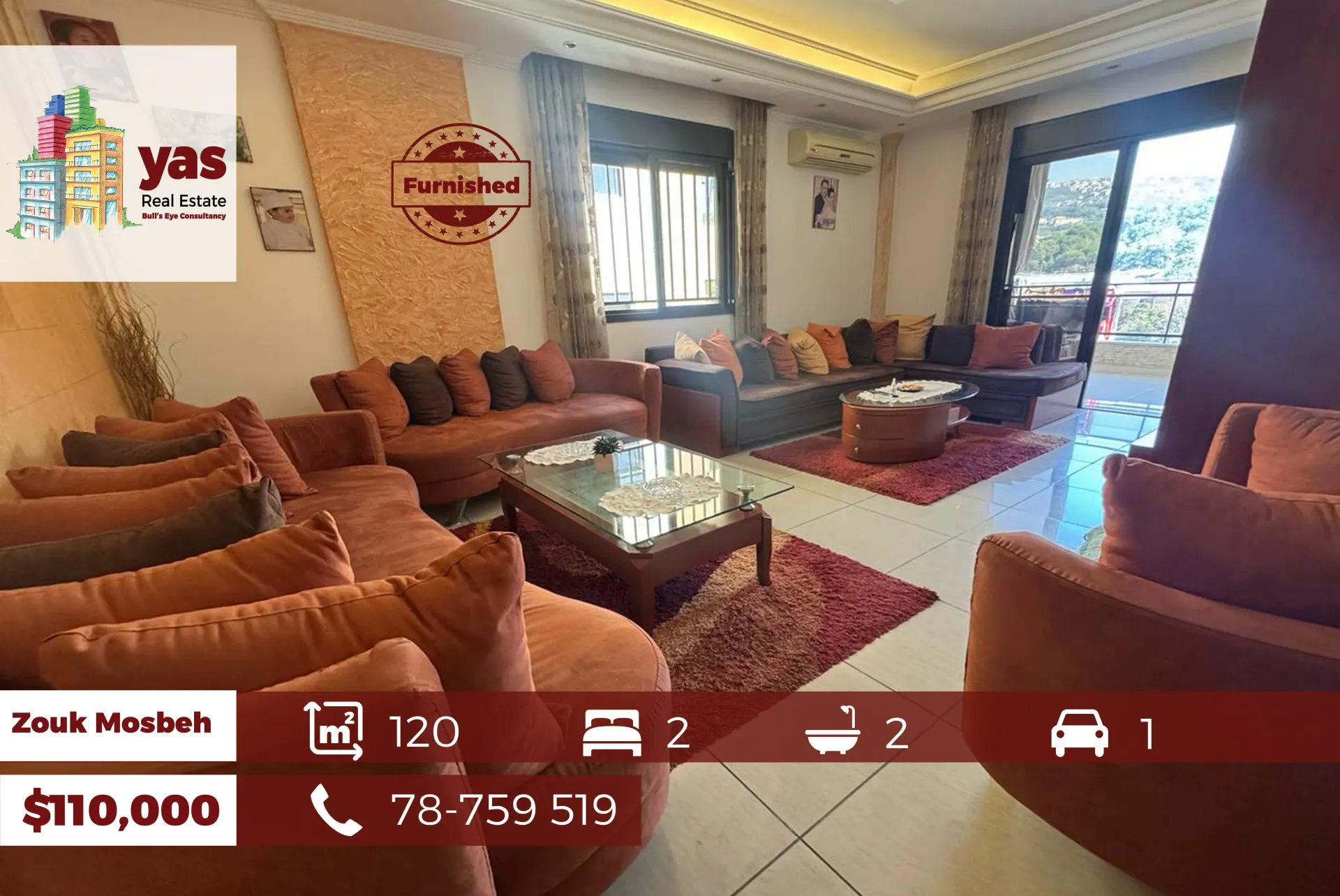 Apartment for Sale in Zouk Mosbeh - 2 bed, 2 bath