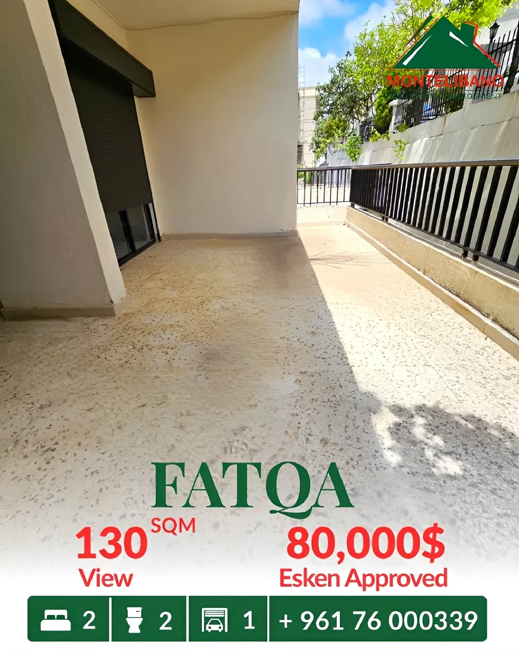 Apartment for sale in Fatqa, Lebanon - 2 bed, 2 bath