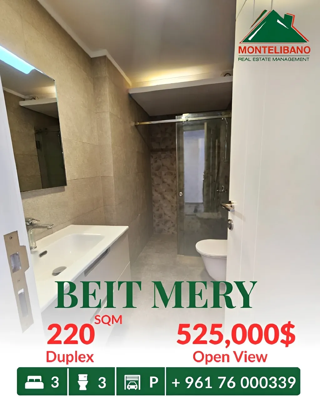Apartment for sale in Beit Meri, Lebanon