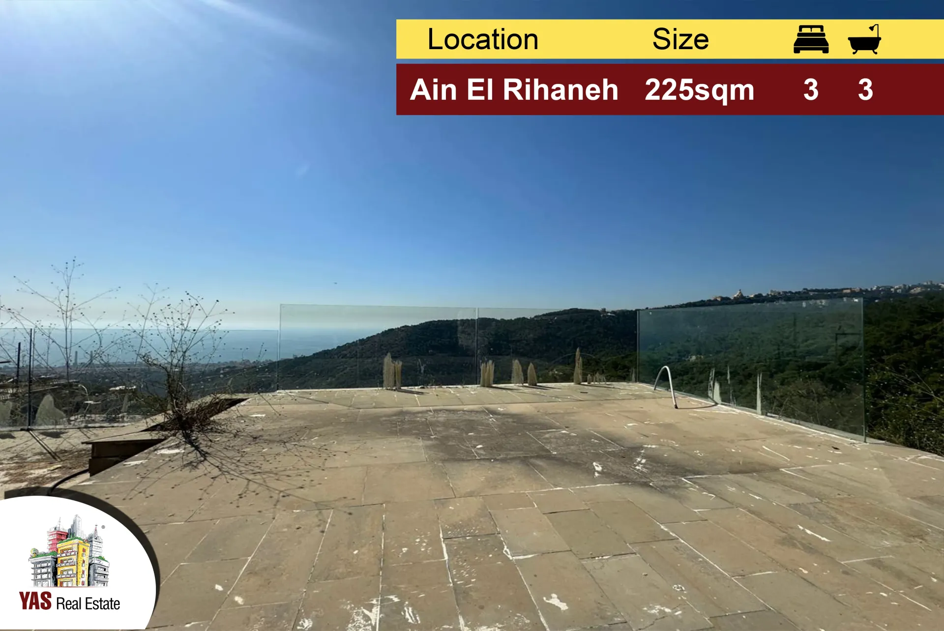 Apartment for Sale in Ain El Rihaneh - 3 bed, 3 bath