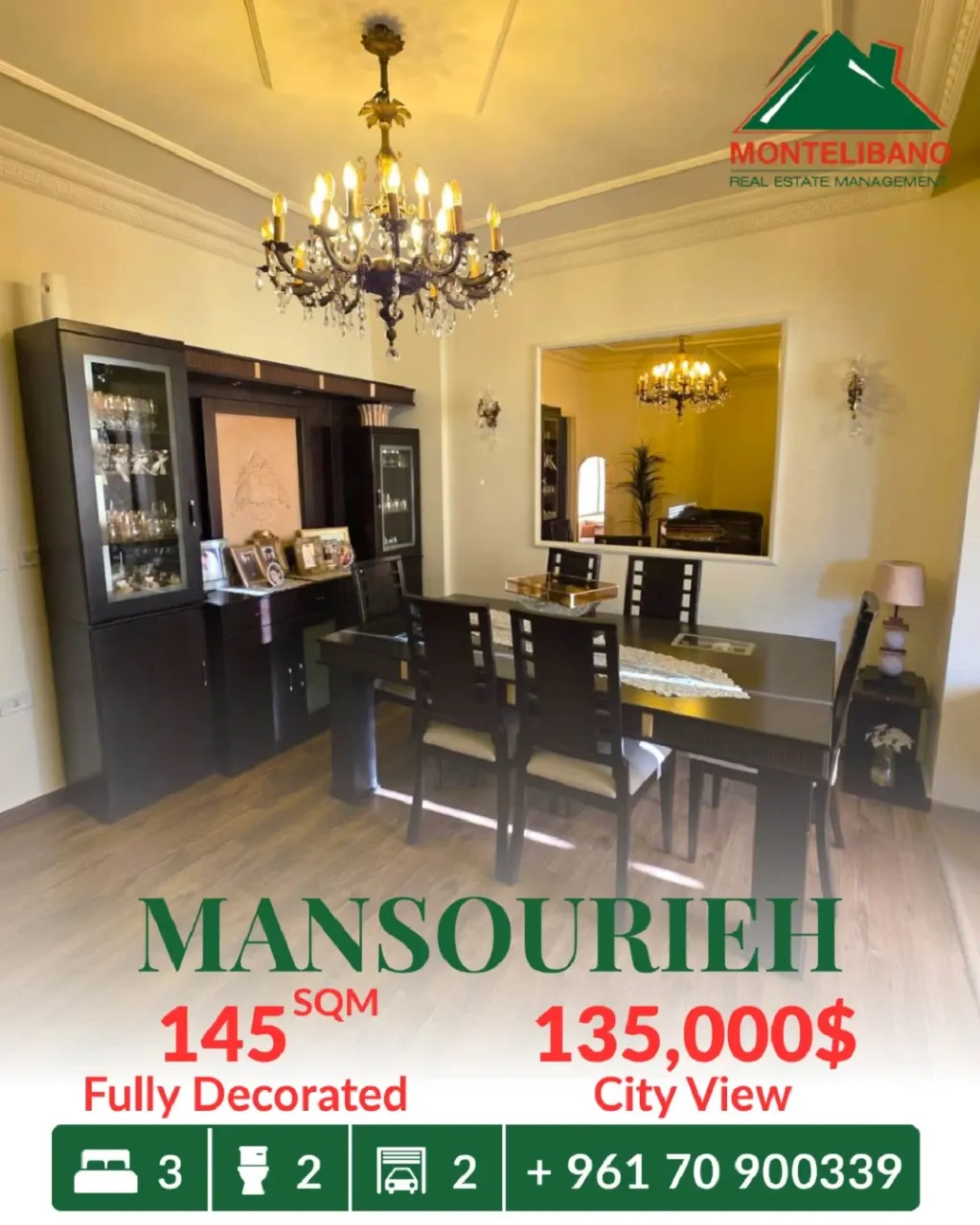 Apartment for sale in Mansourieh, Lebanon