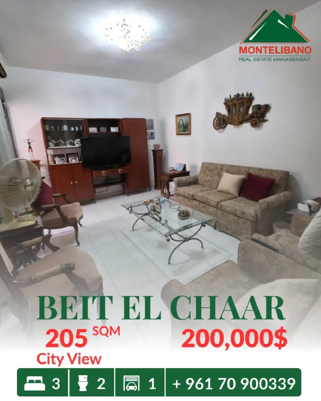 Apartment for sale in Beit El Chaar, Lebanon