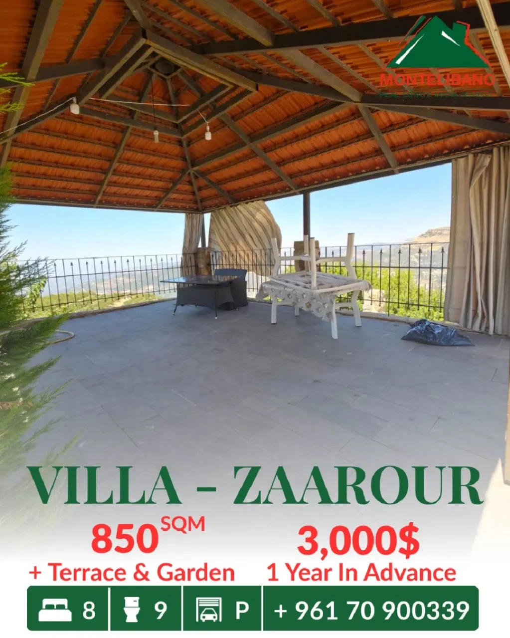 Villa for rent in Zaarour, Lebanon, Lebanon - 8 bed, 9 bath