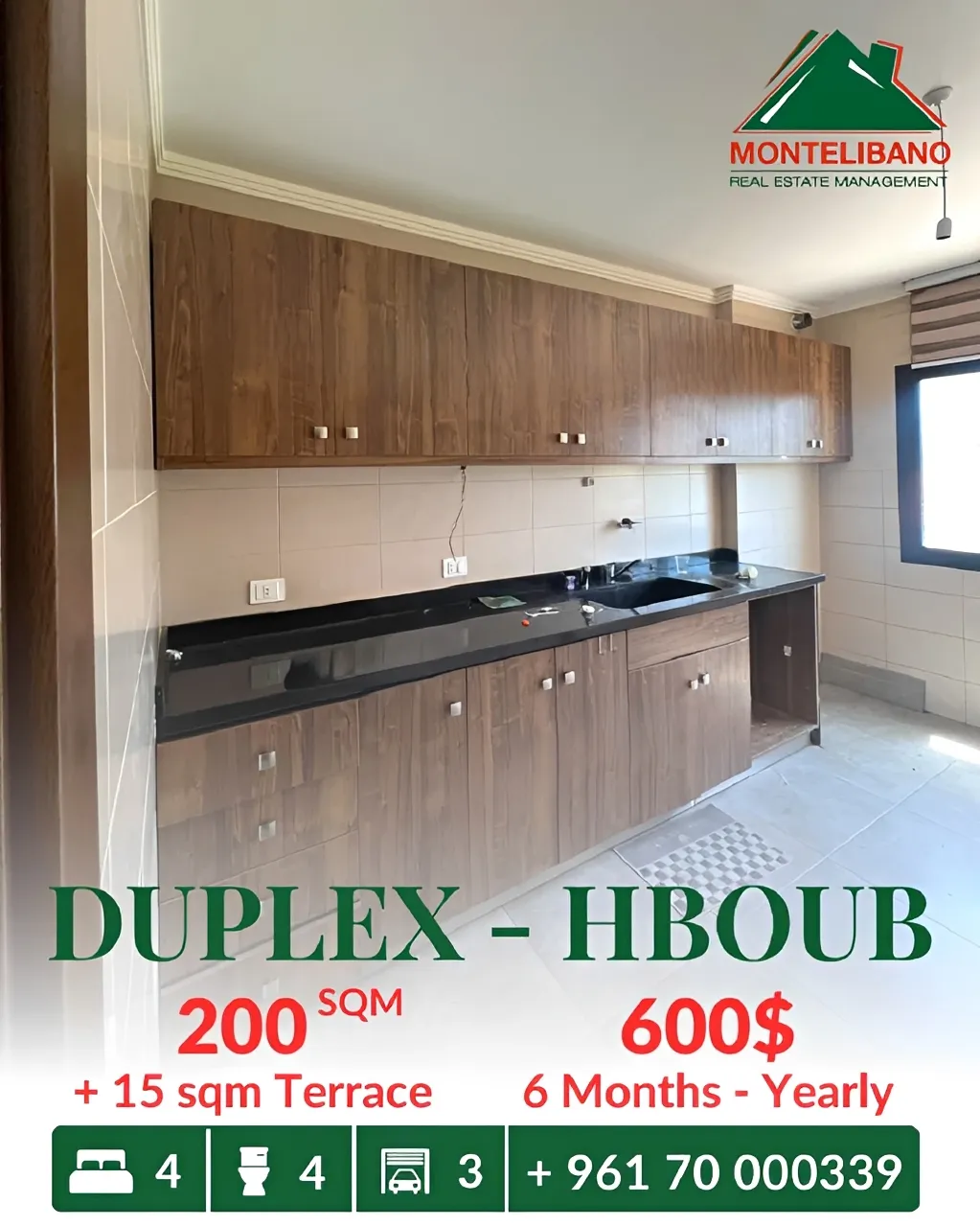 Apartment for rent in Habboub, Lebanon