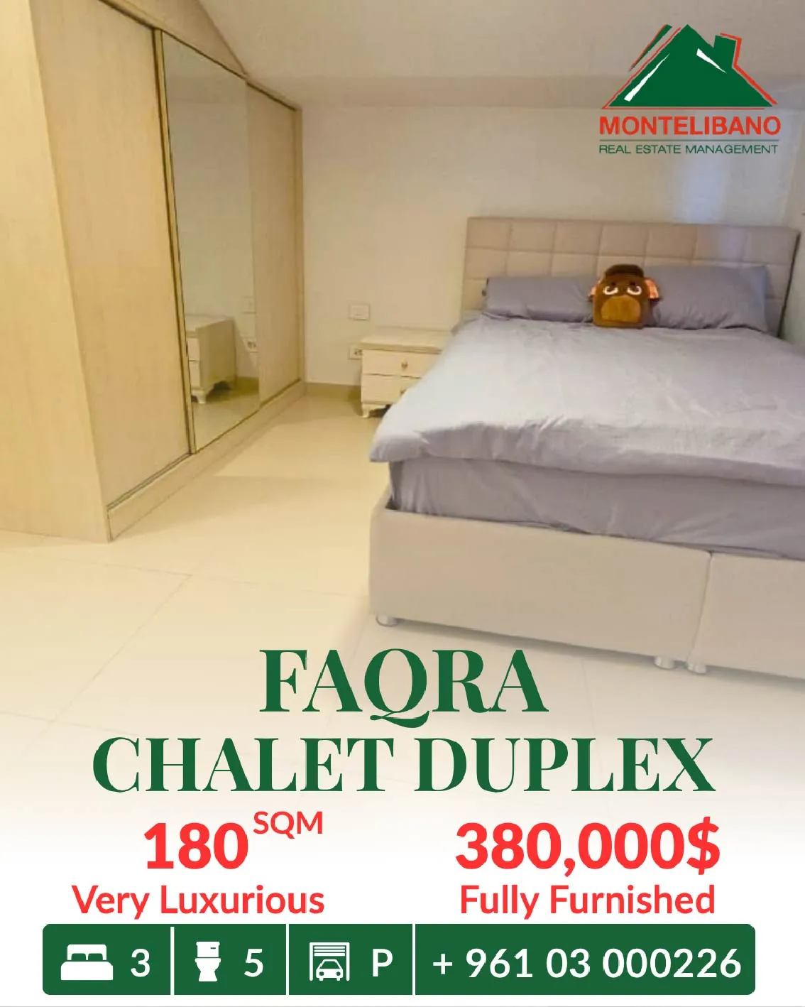 Duplex for sale in Faqra, Lebanon - 3 bed, 5 bath