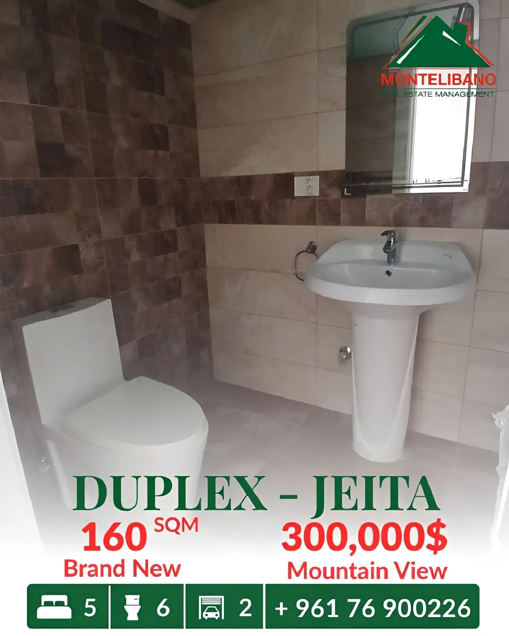 Duplex for sale in Jeita