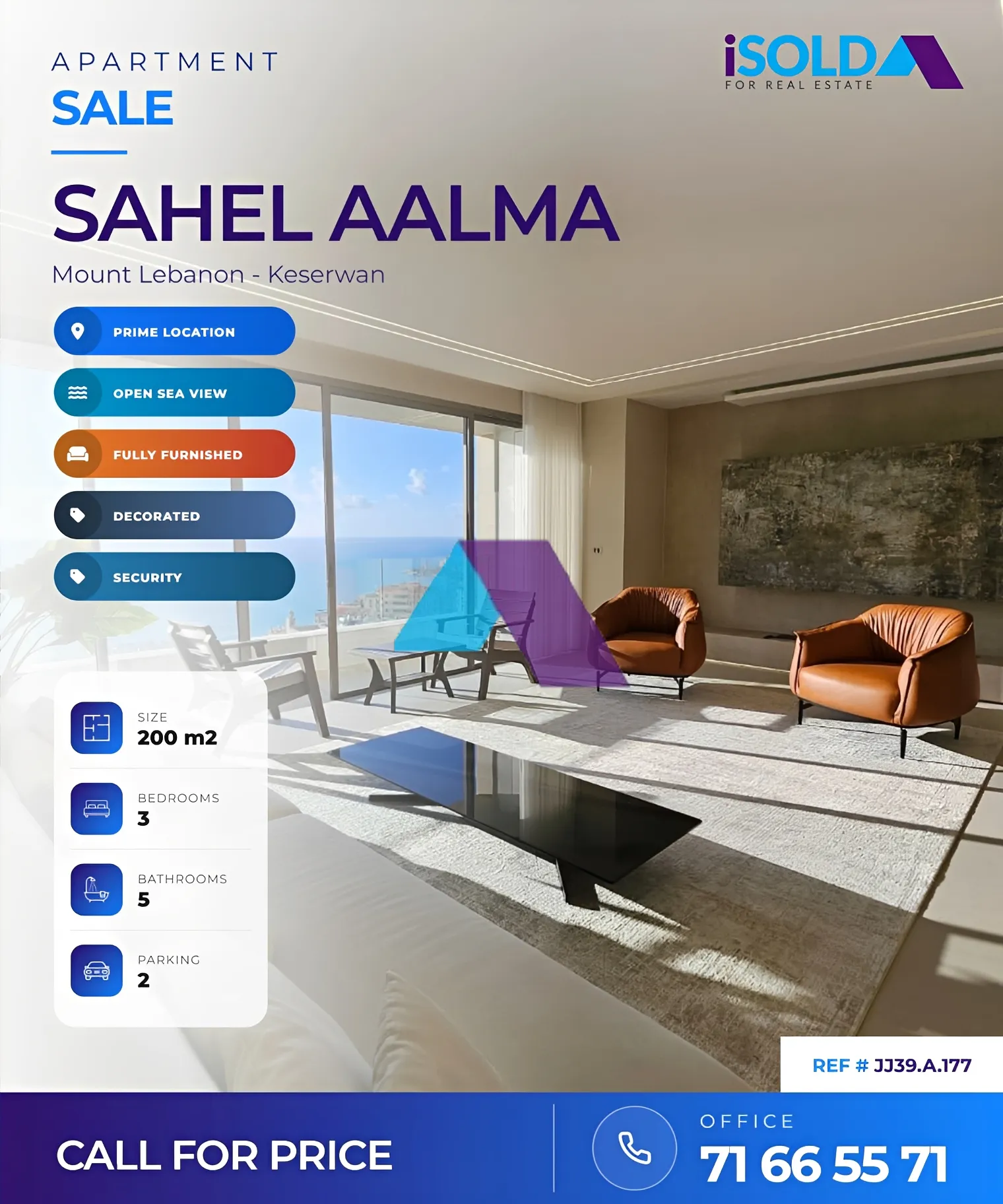 Apartment for sale in Sahel Aalma