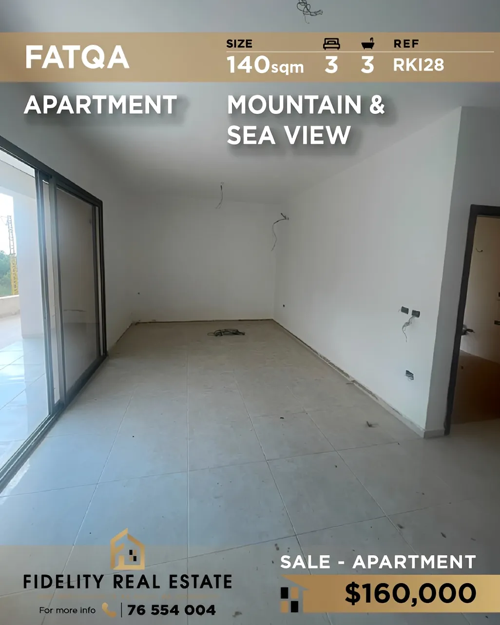Apartment for sale in Fatqa, Lebanon - 3 bed, 3 bath