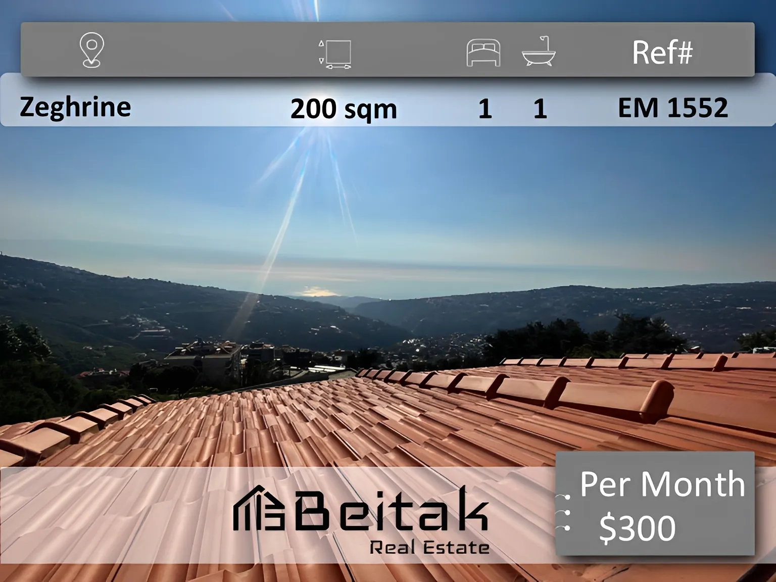 Studio for rent in Zeghrine, Lebanon - 1 bed, 1 bath