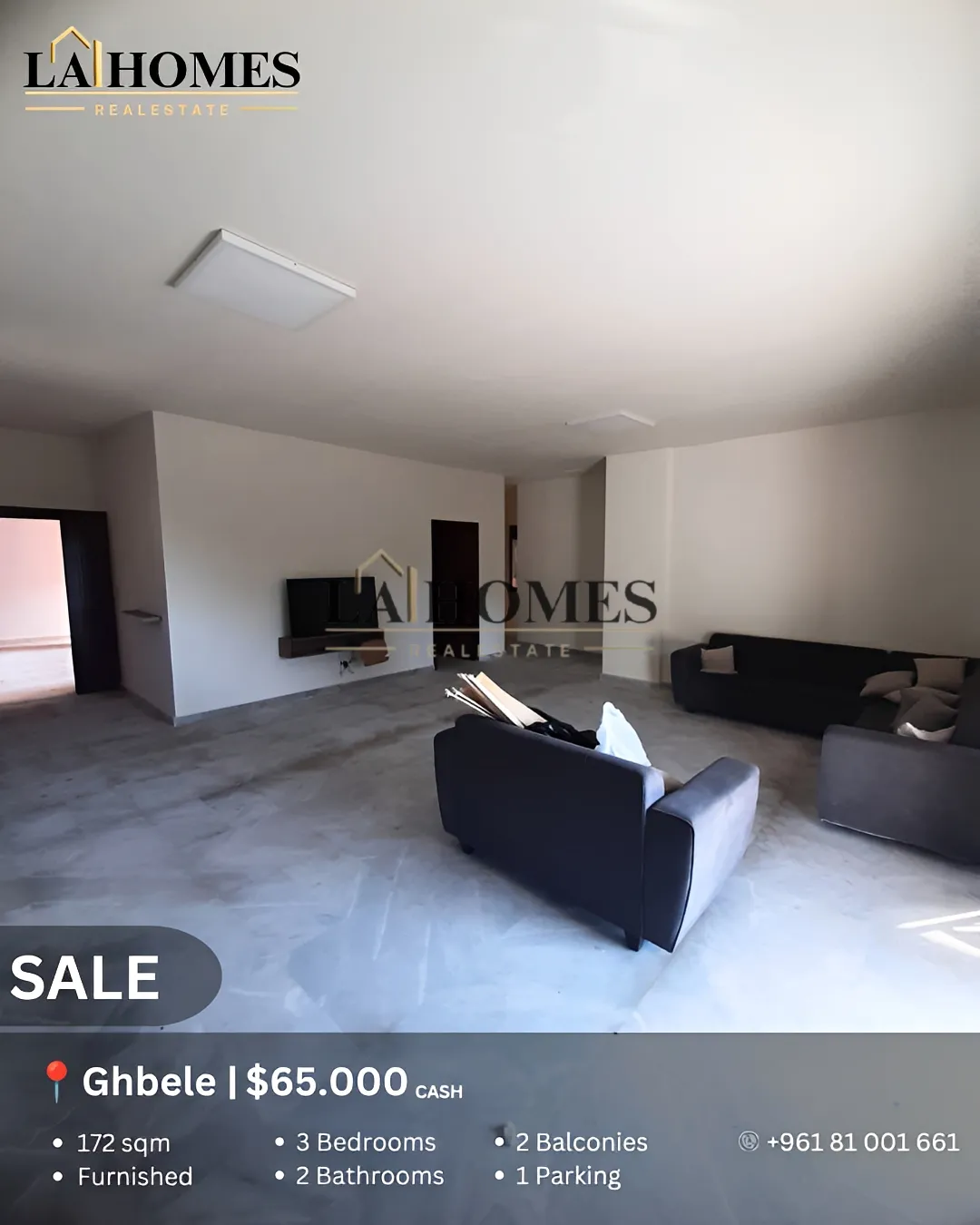 Apartment for sale in Ghbaleh - 3 bed, 2.0 bath