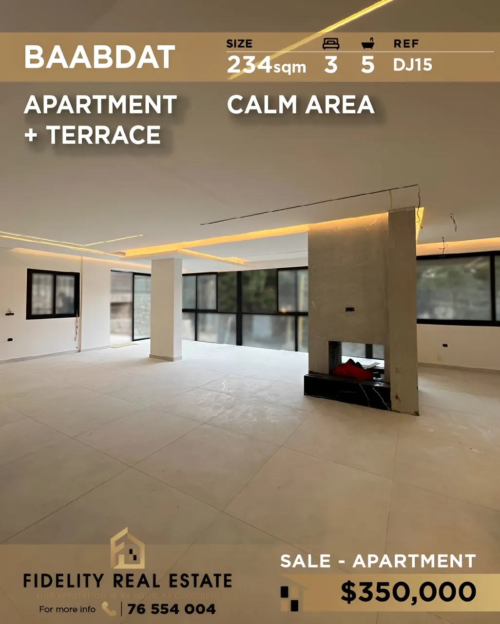 Apartment for sale in Baabdat, Lebanon