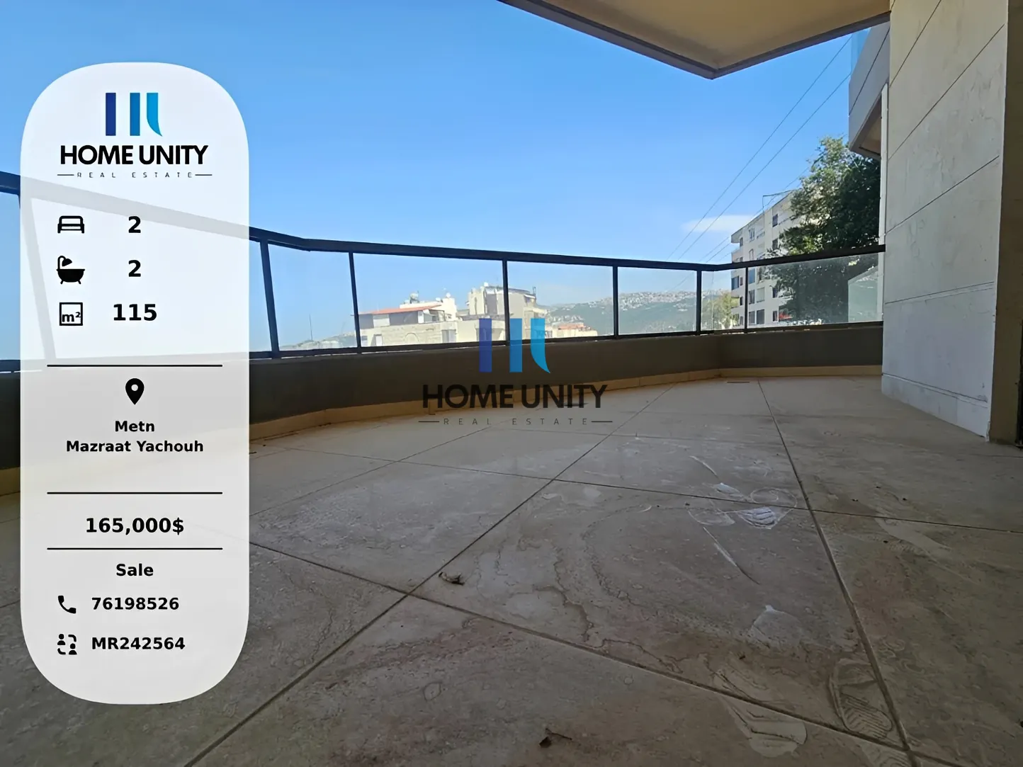 Apartment for sale in Mazraat Yachoua, Lebanon - 2 bed, 2 bath