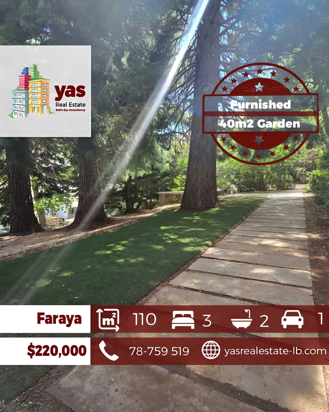 Apartment for Sale in Faraya