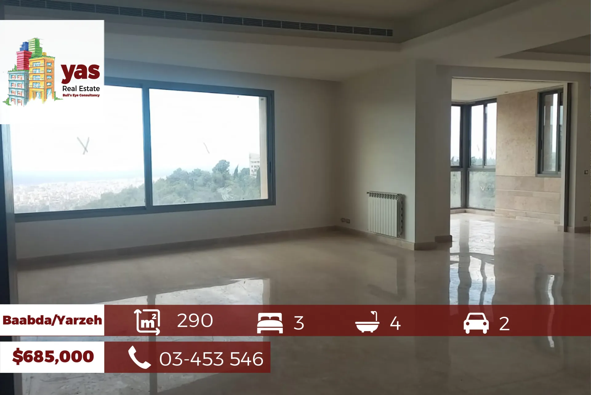 Apartment for Sale in Yarzeh, Lebanon - 3 bed, 4 bath