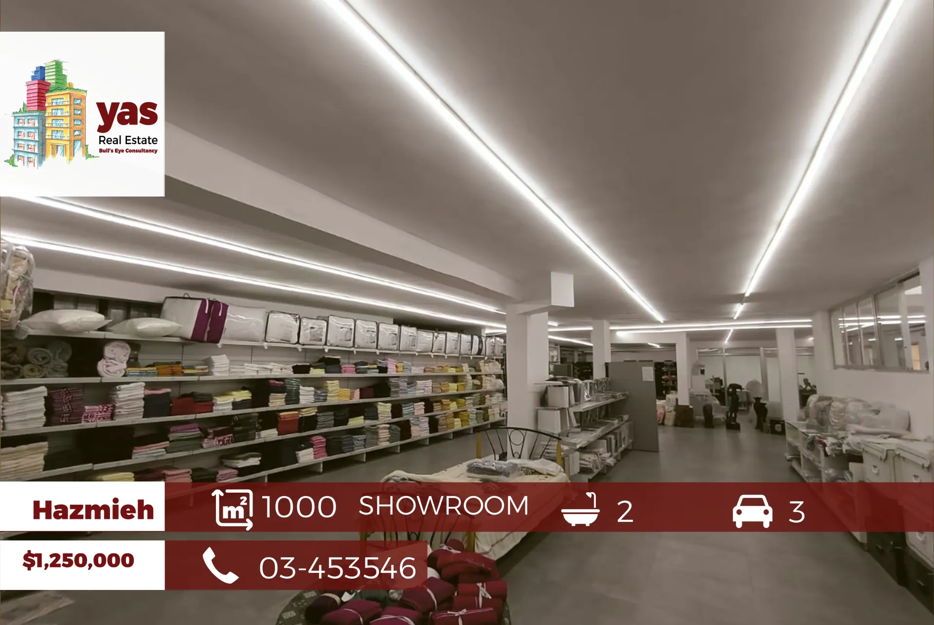 Showroom for Sale in Hazmieh