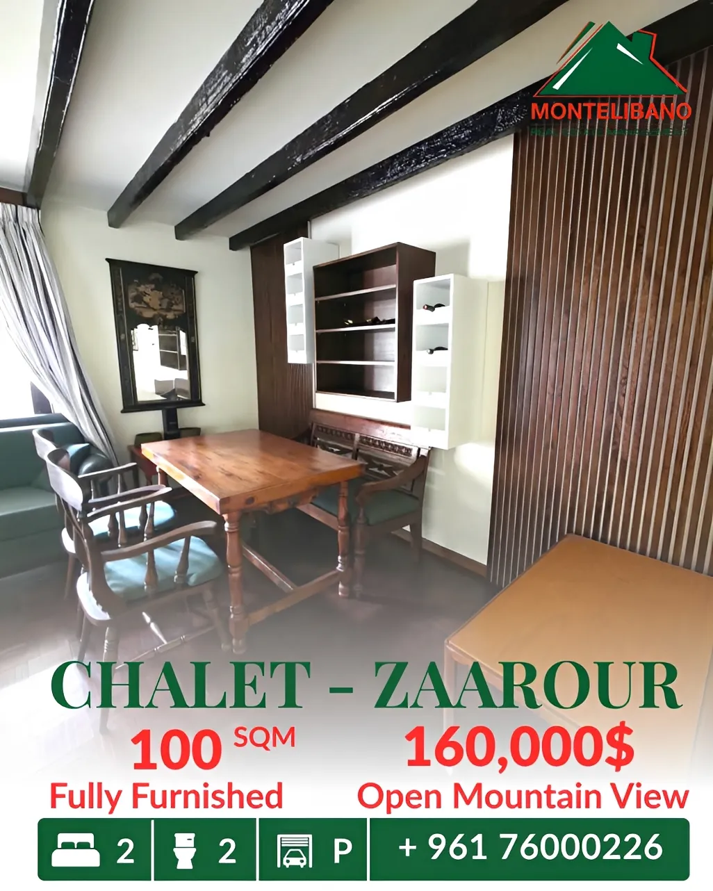 Chalet for sale in Zaarour
