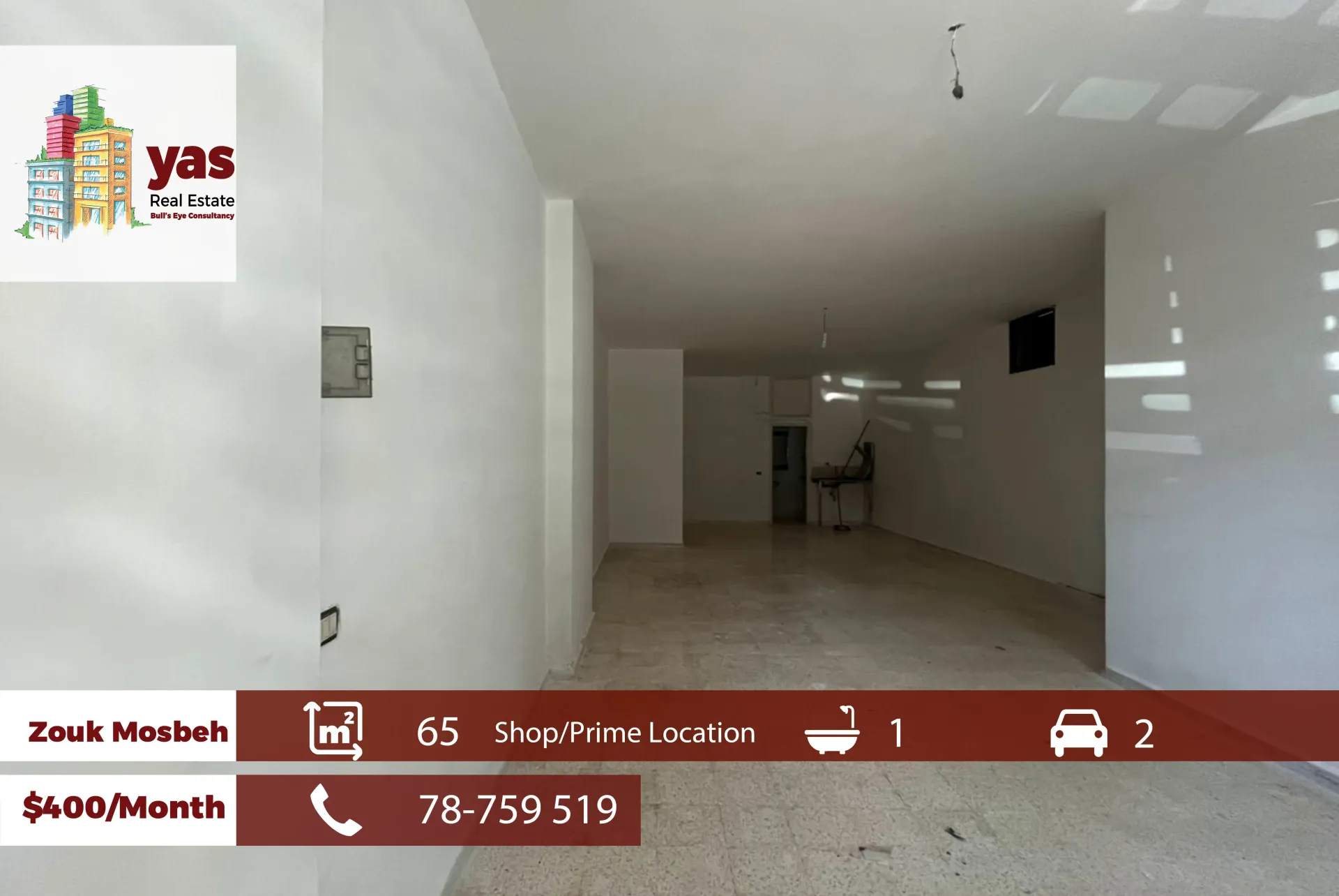 Shop for Rent in Zouk Mosbeh