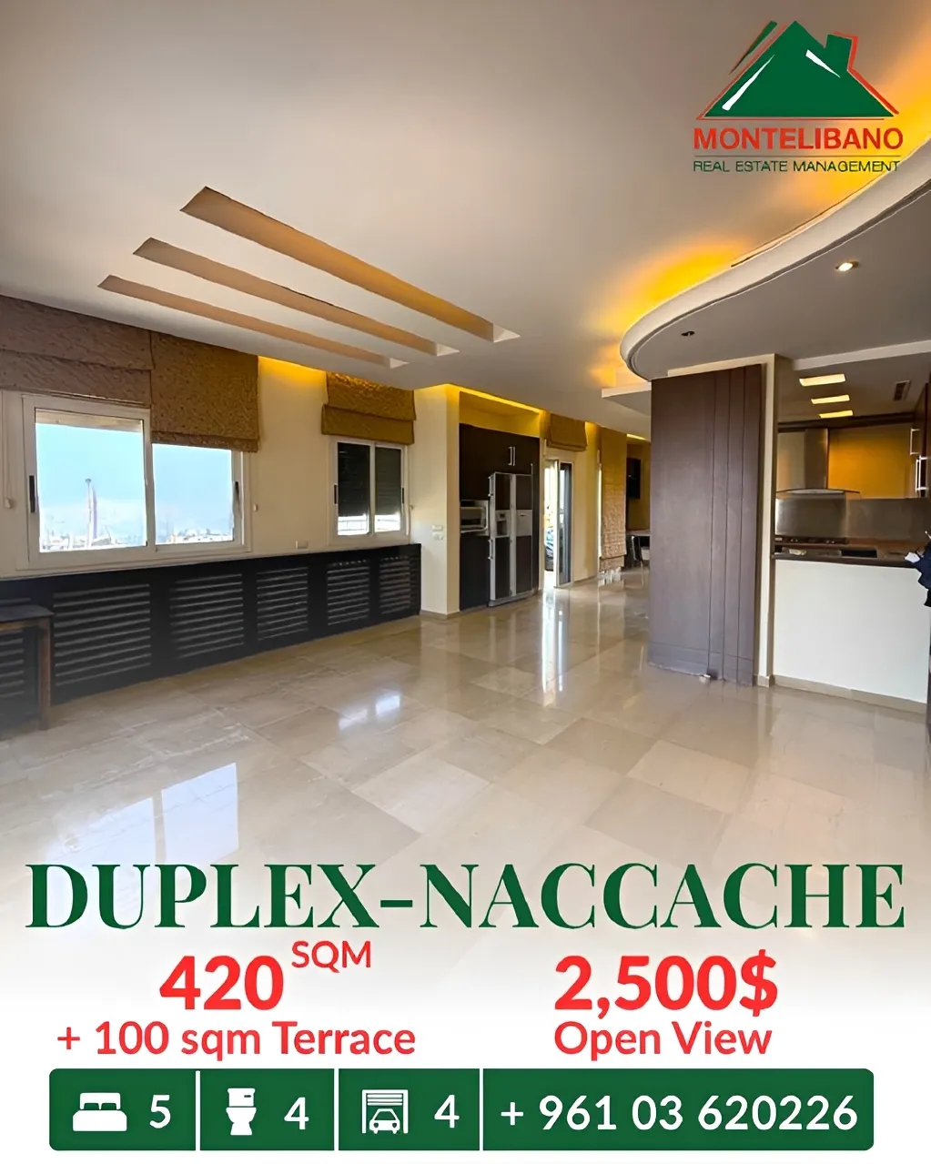 Duplex for rent in Naqqache, Lebanon