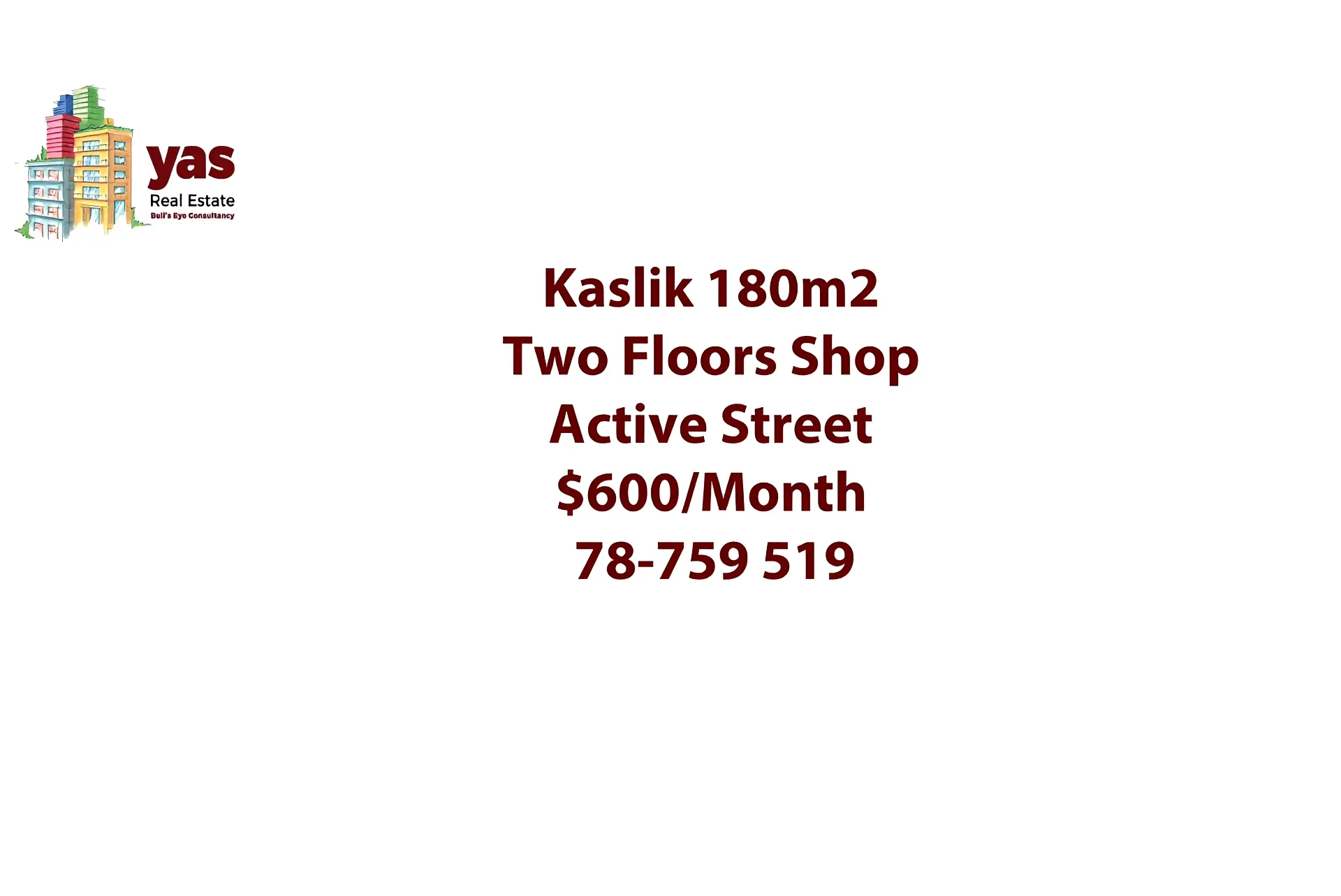 Shop for Rent in Kaslik