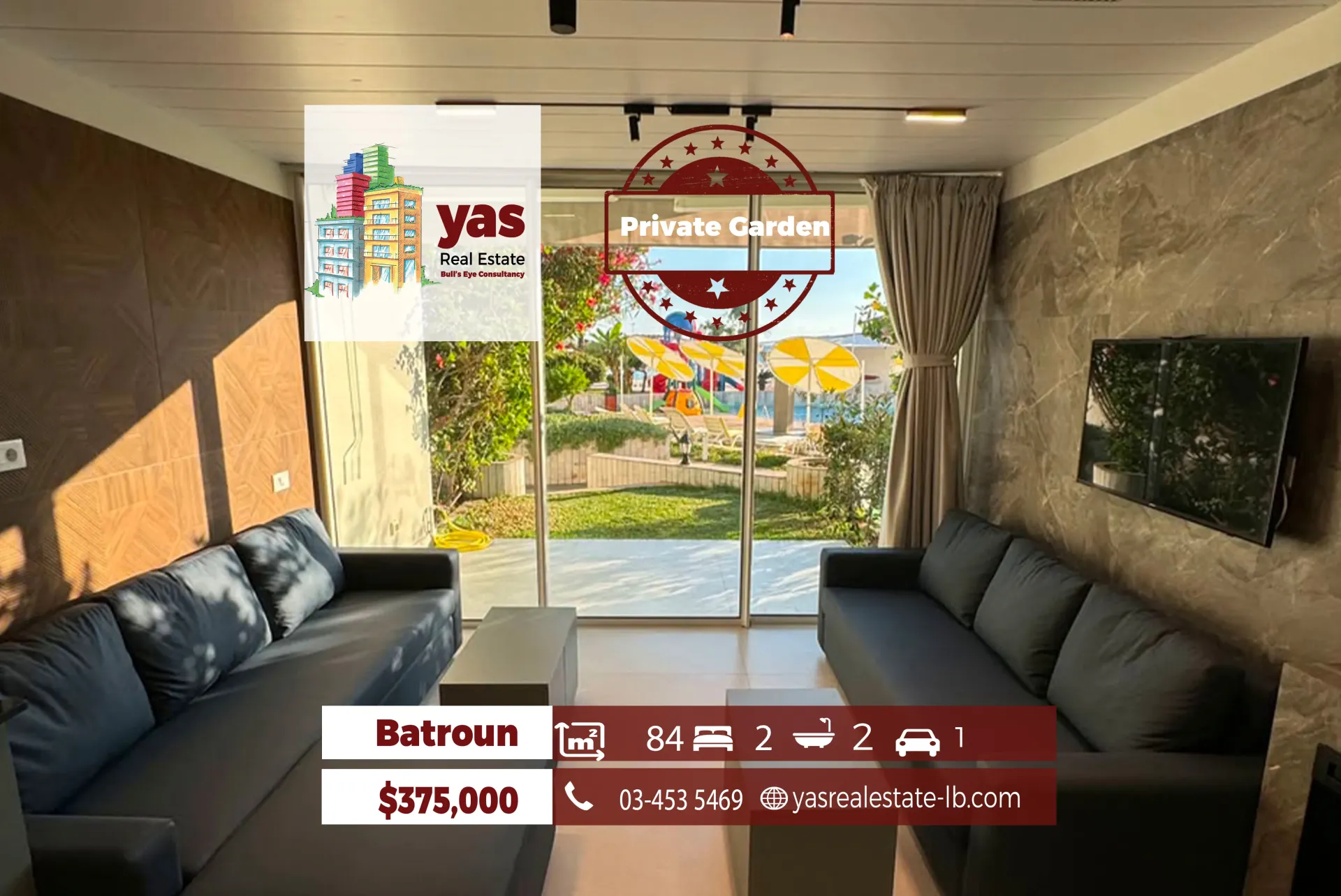 Apartment for Sale in Batroun - 2 bed, 2 bath