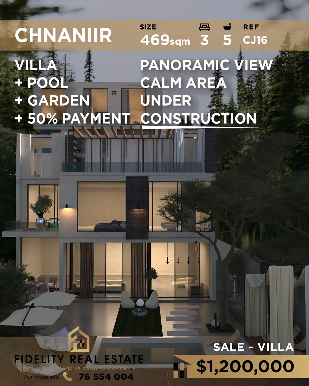 Villa for sale in Chnaneir, Lebanon - 3 bed, 5 bath