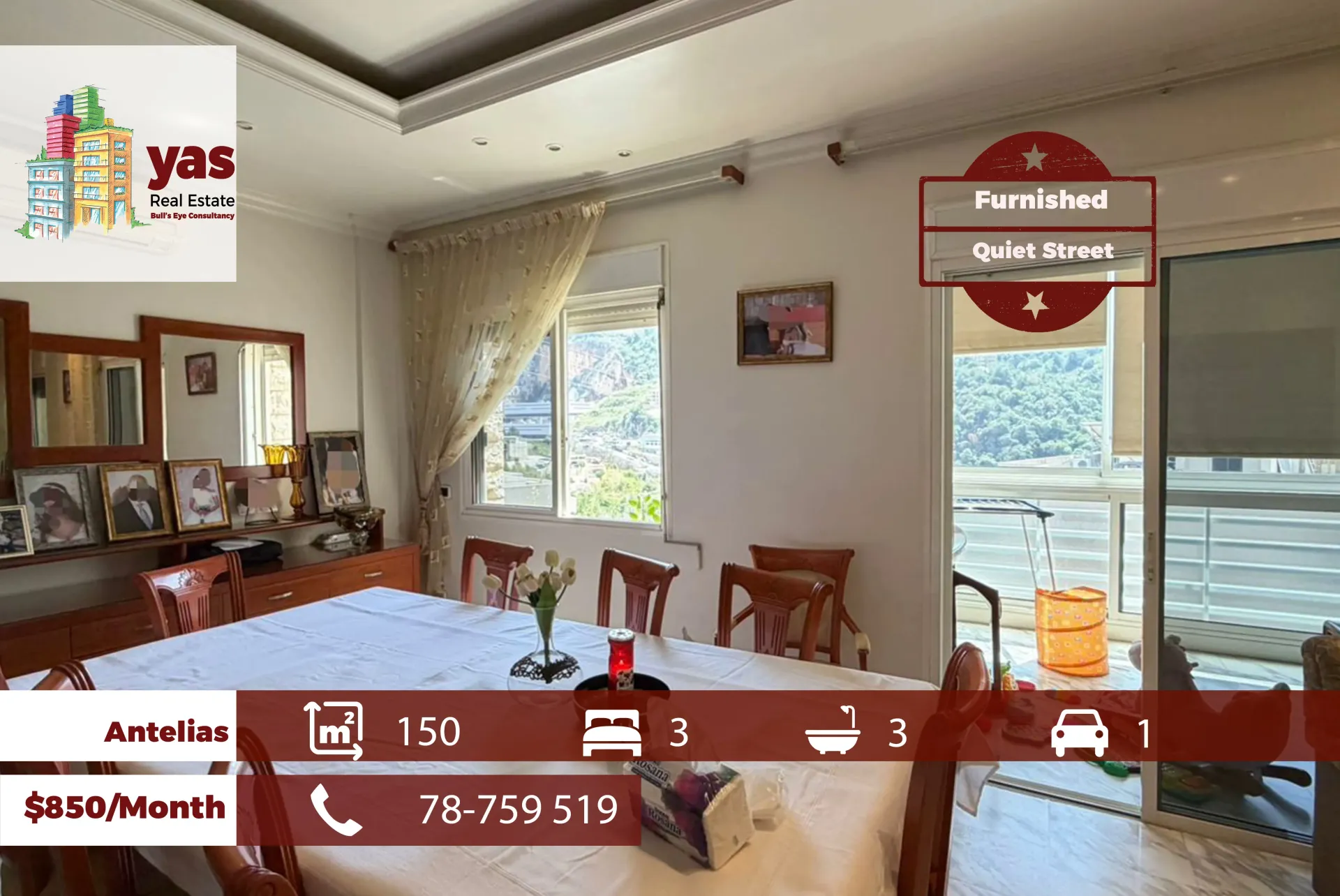 Apartment for Rent in Antelias