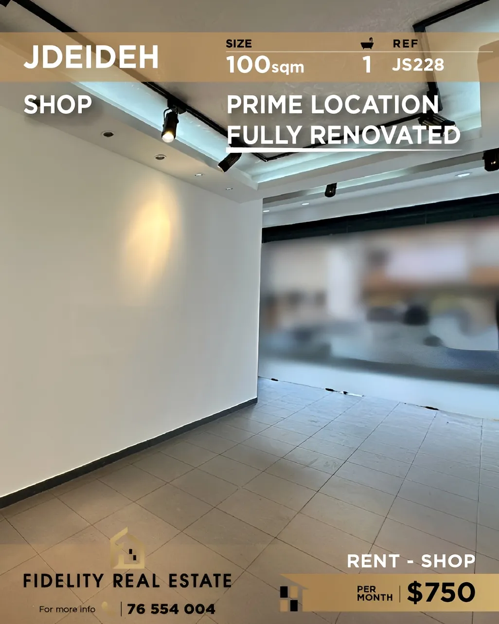 Shop for rent in Jdeideh, Lebanon