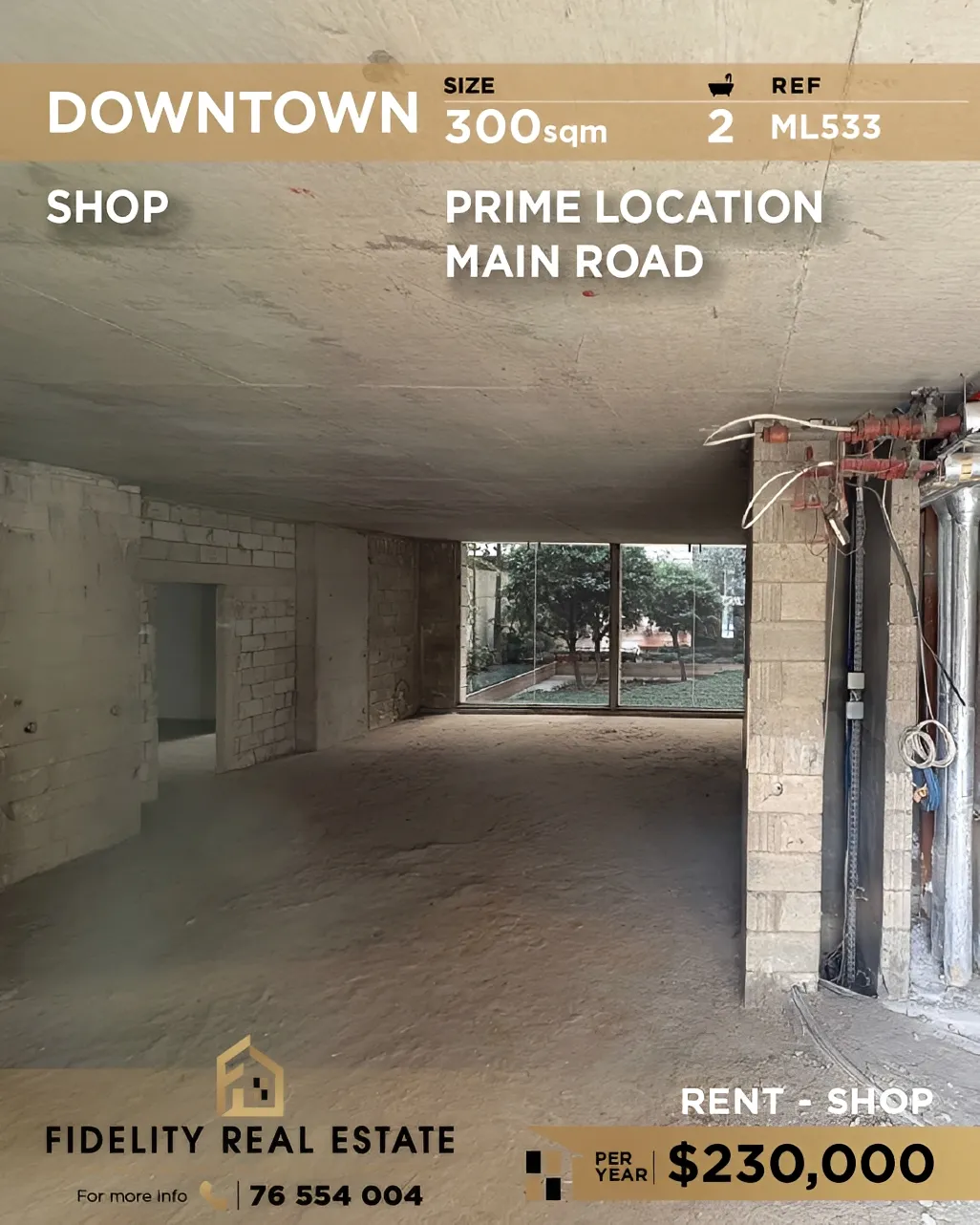 Shop for rent in Downtown, beirut