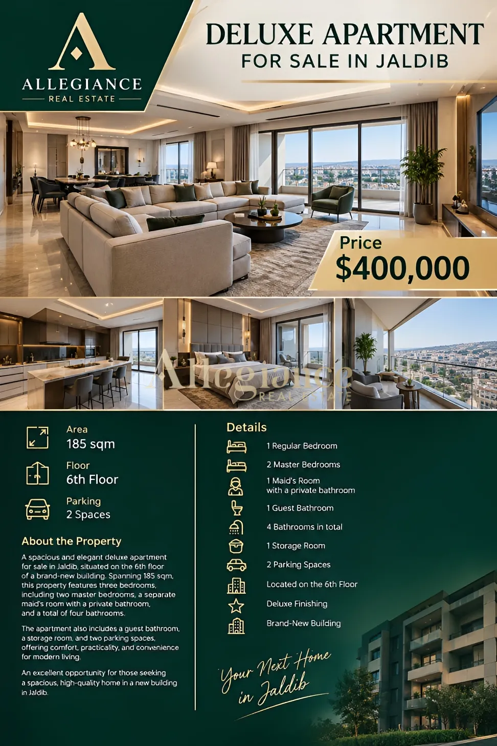 Apartment for sale in Jal El Dib